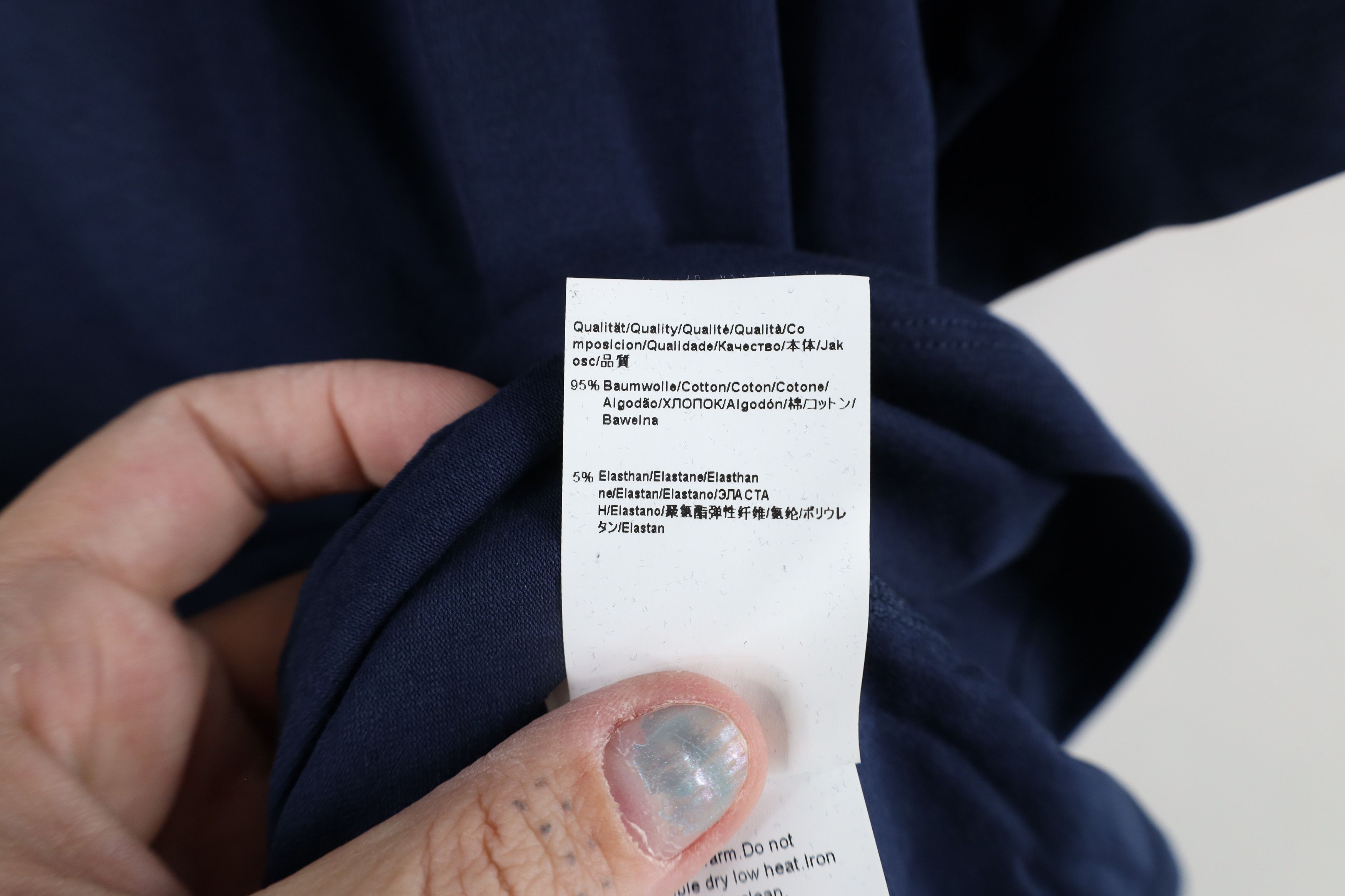 Hugo Boss × Vintage Hugo Boss Spell Out Stretch Short Sleeve T-Shirt Navy Blue Size US XL / EU 56 / 4 - 8 Thumbnail