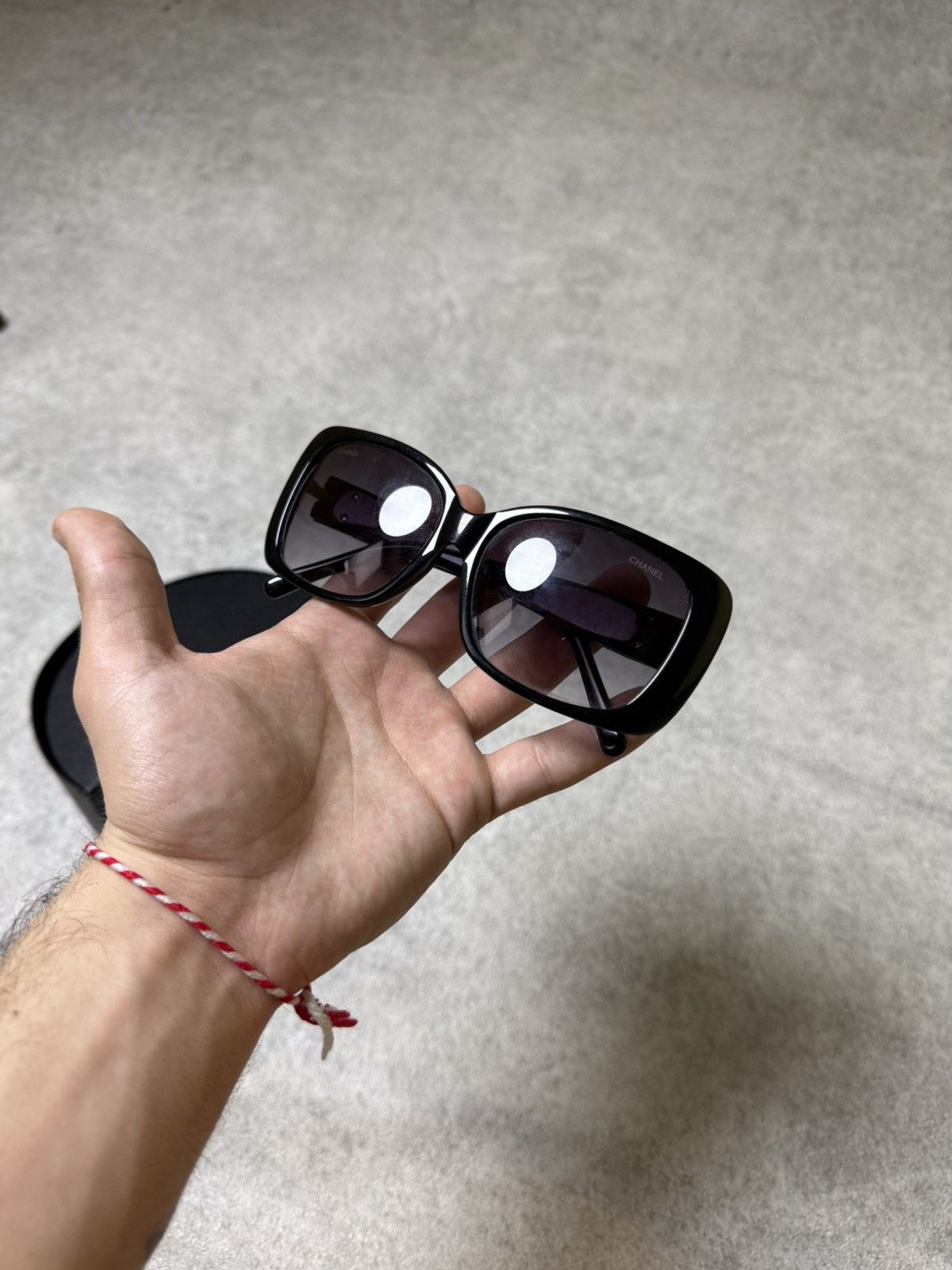 Chanel Vintage Black Sunglasses Glasses Chanel Big Skull Pinterest Size ONE SIZE - 10 Thumbnail