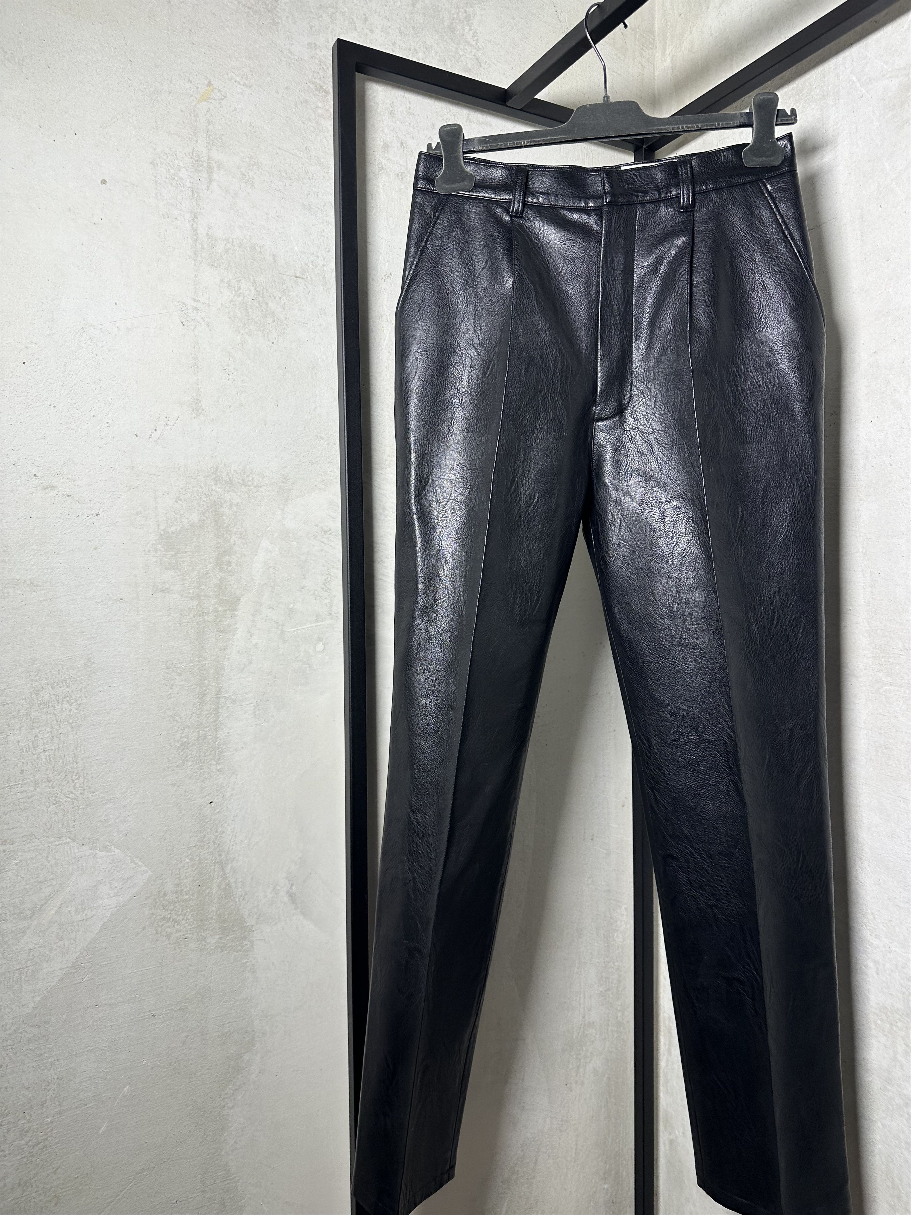 Akira Akiranaka Vegan Leather Straight Pants Size 28" / US 6 / IT 42 - 3 Thumbnail