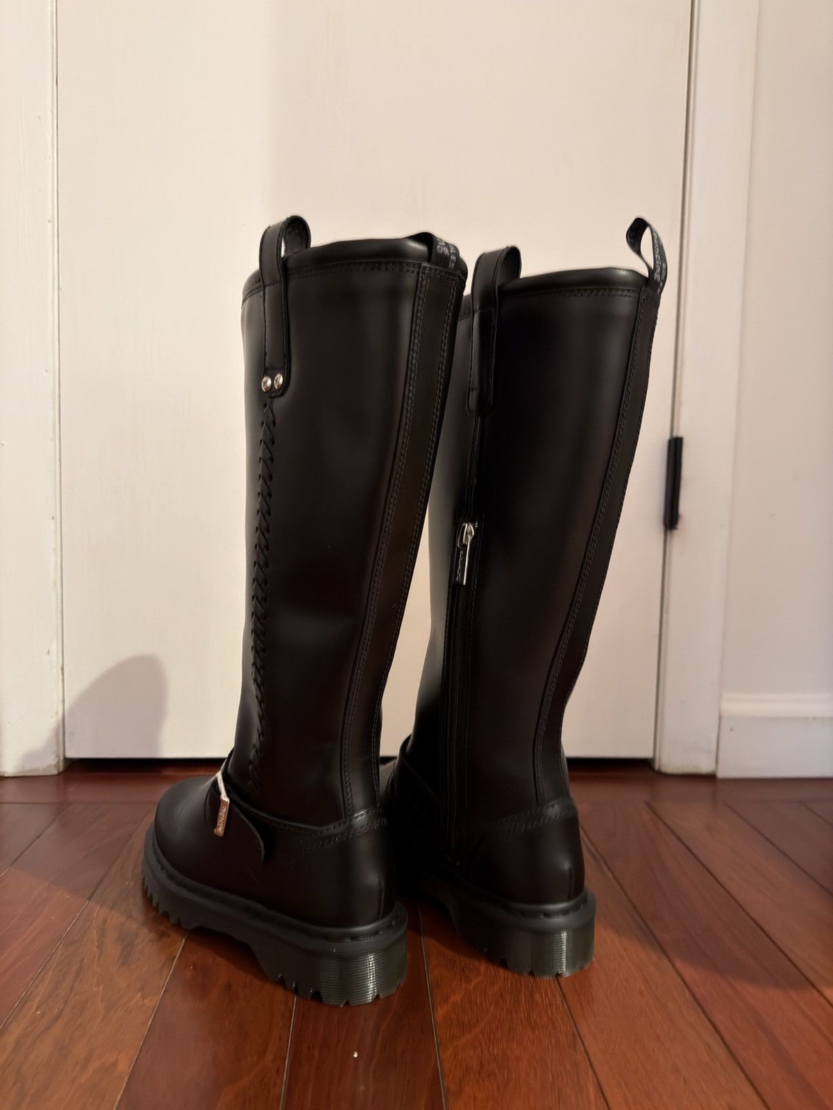 Dr. Martens MR.MARTENS ANISTONE KNEE HIGH Orleans Leather Biker Boots Size US 5 / EU 37 - 4 Thumbnail