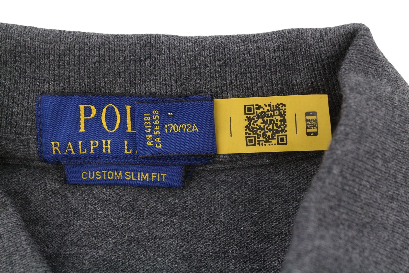 Ralph Lauren CUSTOM SLIM FIT S Dark Grey Melange Cotton 87892 Size US S / EU 44-46 / 1 - 8 Thumbnail