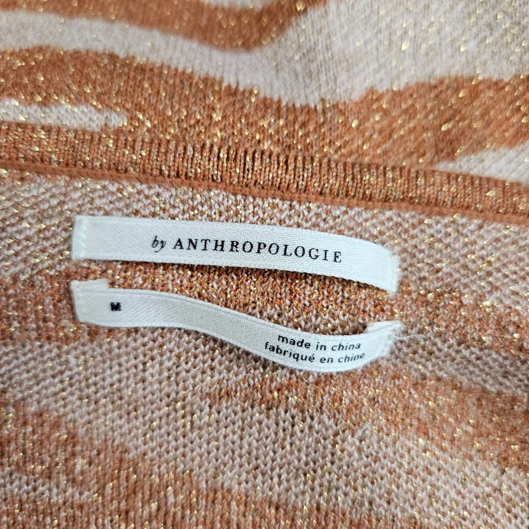 Anthropologie Anthropologie Womens Knit Tank Top Sz Medium Orange Animal Print Viscose Blend Size M / US 6-8 / IT 42-44 - 5 Thumbnail