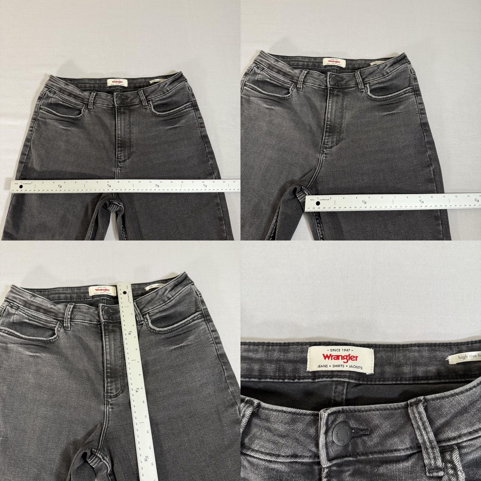 Wrangler Wrangler Jeans Womens 12 Black High Rise Fierce Flare Stretch Denim Pants Bell Size 34" / US 12 / IT 48 - 8 Thumbnail