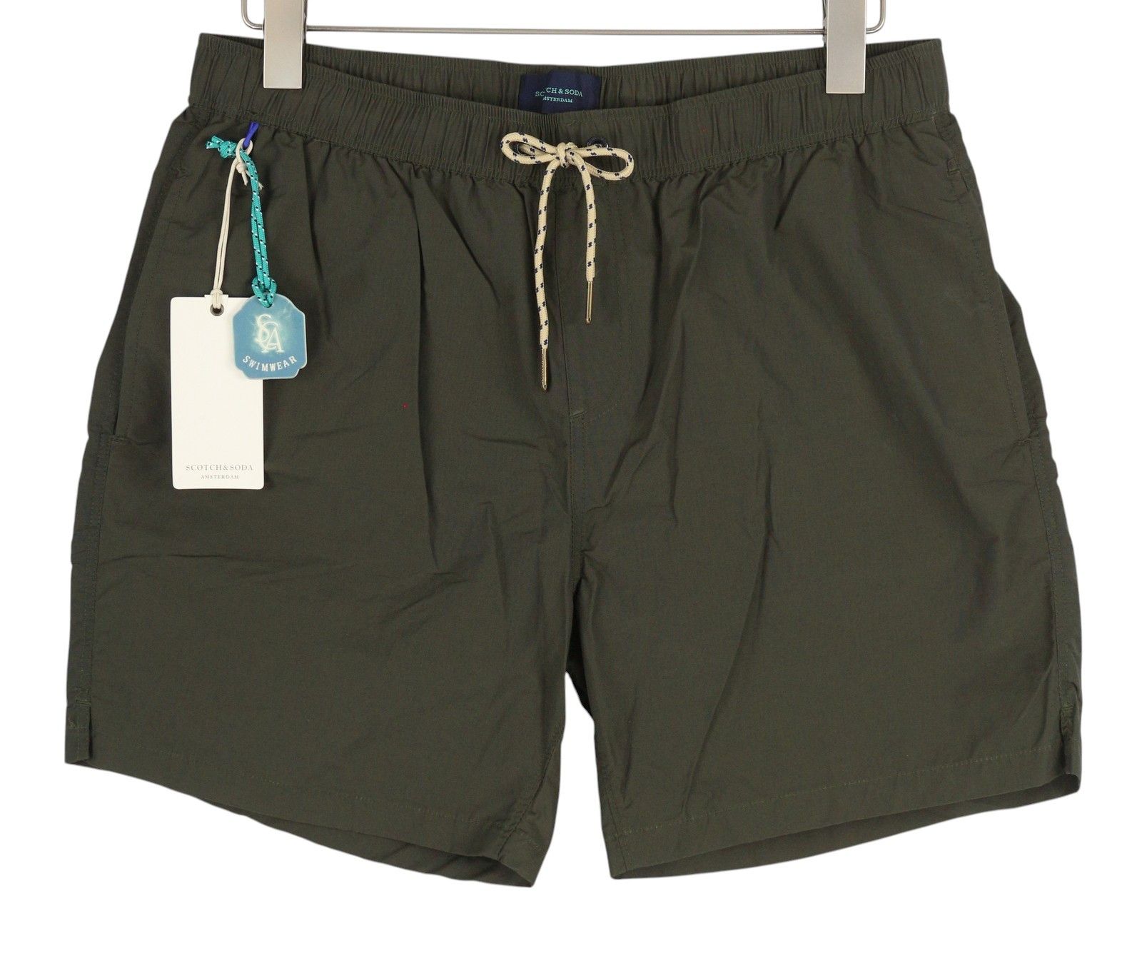 Scotch & Soda W30 Dark Khaki Elastic Waist Mesh Lined 84269 Size US 30 / EU 46 - 1 Thumbnail