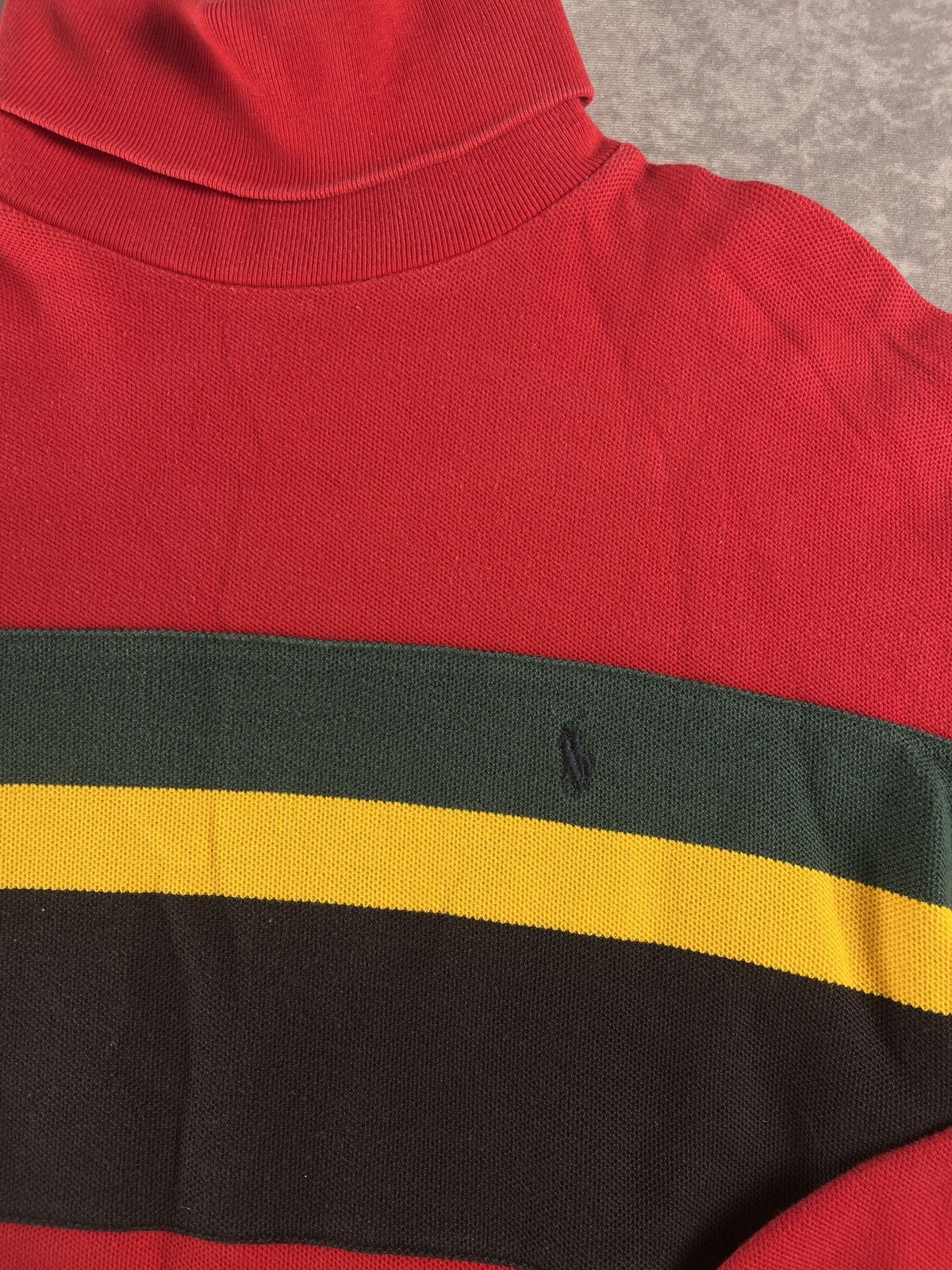 Ralph Lauren Vintage 90s Ralph Lauren Polo Turtleneck Sweatshirt Red Size US L / EU 52-54 / 3 - 3 Thumbnail