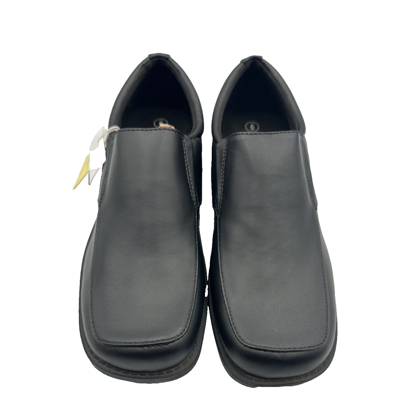 Other Smart Fit Boys Black Easy Slip On Dress Shoes Square Toed Size US 6 / EU 39 - 1 Thumbnail