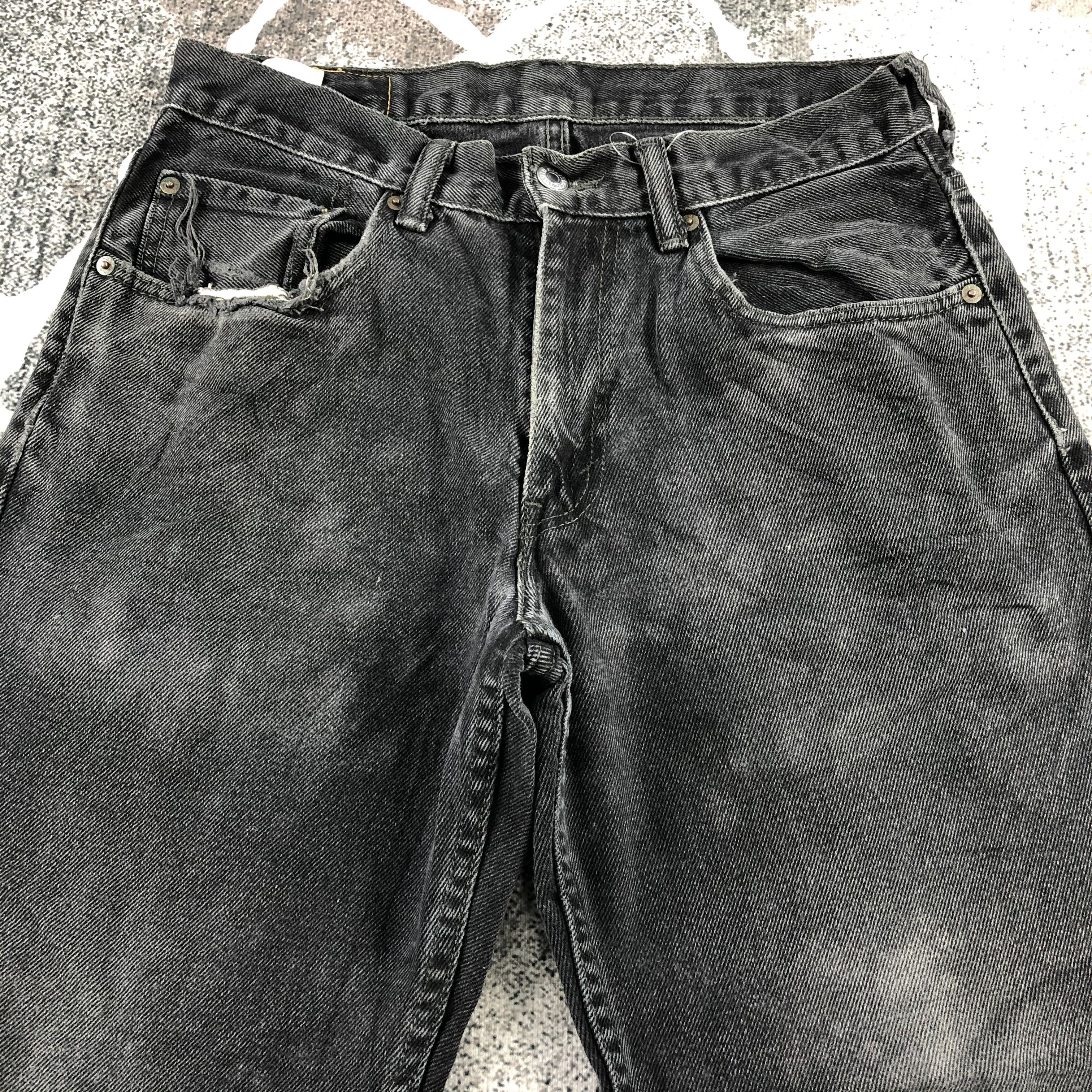 Levi's Vintage Levis 550 Jeans Faded Black Denim KJ971 Size US 31 - 3 Thumbnail