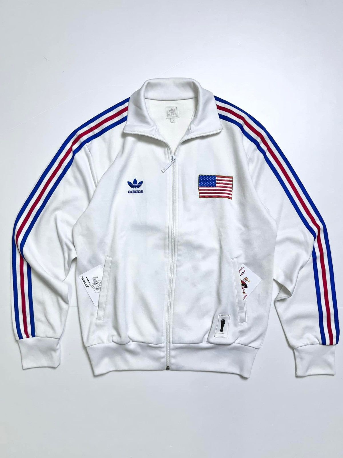 Adidas VTG adidas Track Jacket FIFA USA White Size US S / EU 44-46 / 1 - 1 Thumbnail
