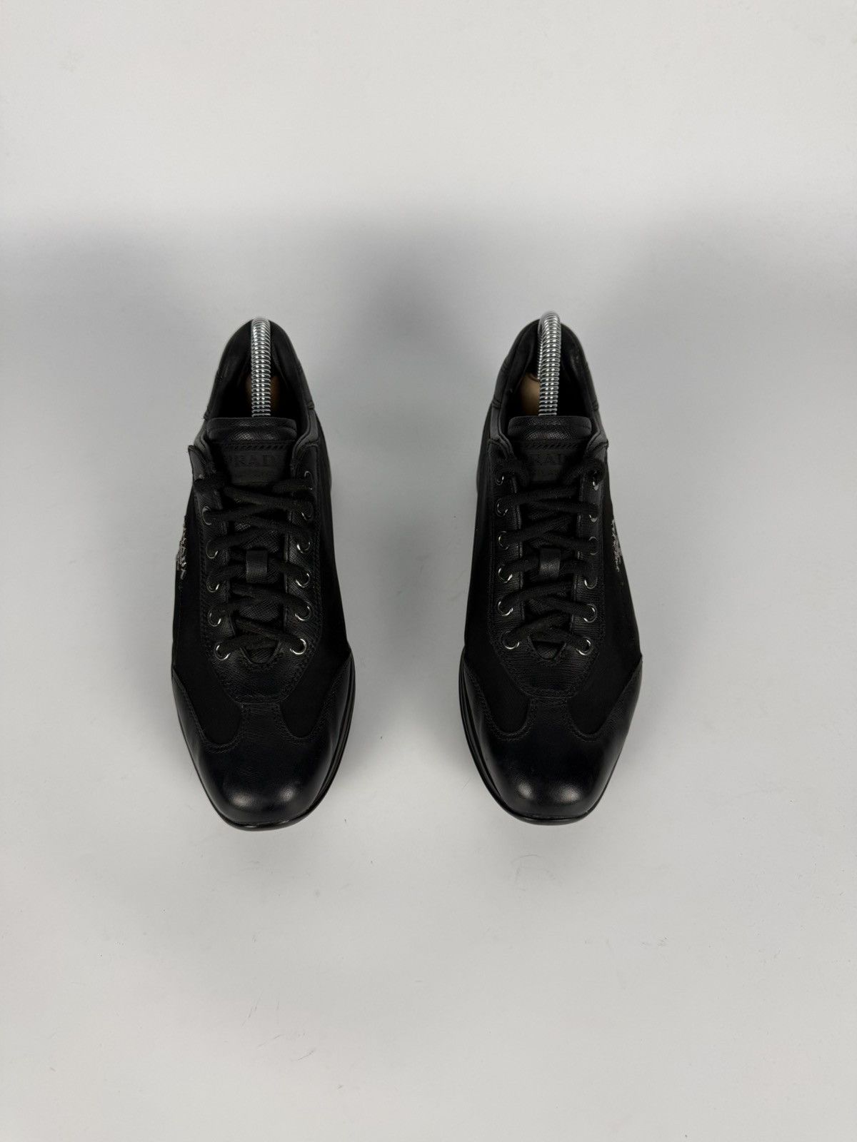 Prada Prada Milano Black Nylon & Leather Sneakers Size US 6.5 / IT 36.5 - 6 Thumbnail