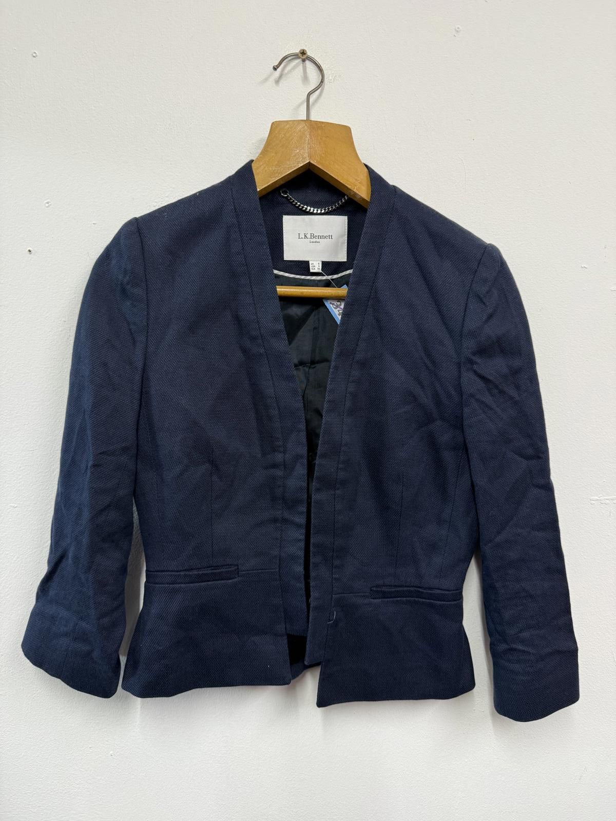 Other L.K. Bennett Navy Blue Blazer Jacket UK Size 8 Size S / US 4 / IT 40 - 1 Thumbnail