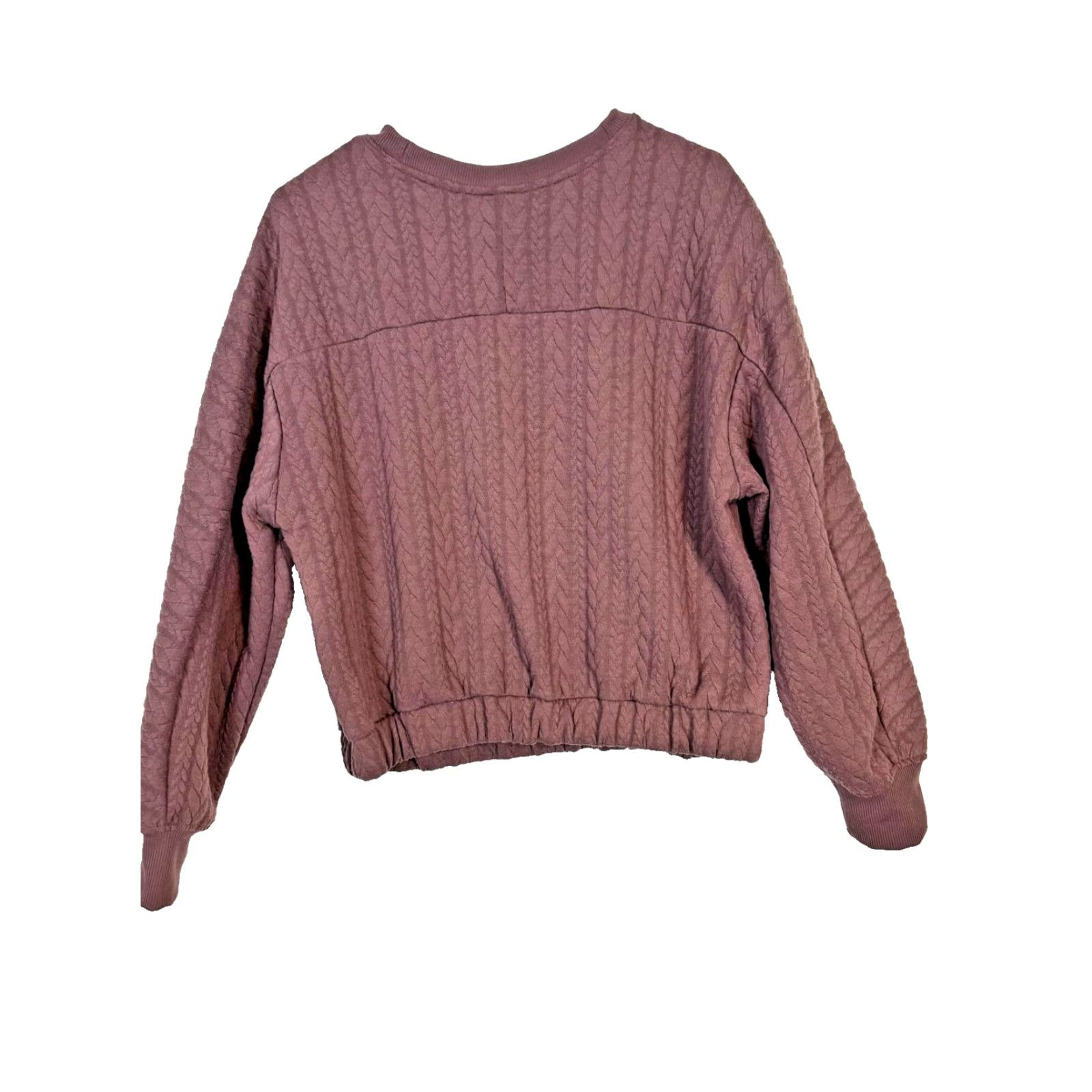 Vintage A New Day Sweater Shirt Mauve Crew Neck Long Sleeve S Womens Pullover Waist Length Casual Work Fall Winter Size S / US 4 / IT 40 - 2 Thumbnail
