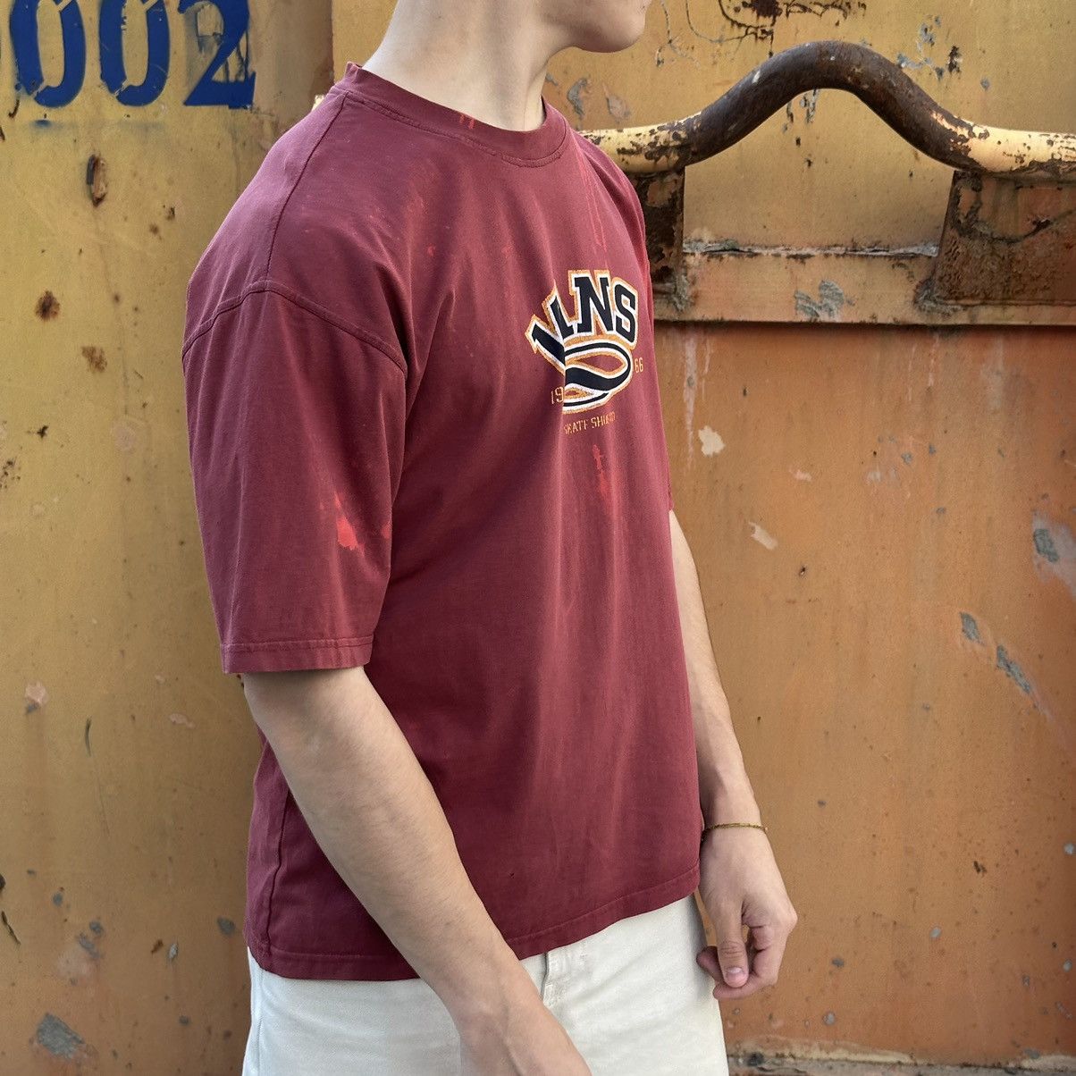 Vans × Vintage Vintage Vans T-shirts Distressed Y2K Big Logo Skate Wear 00s Size US L / EU 52-54 / 3 - 2 Thumbnail
