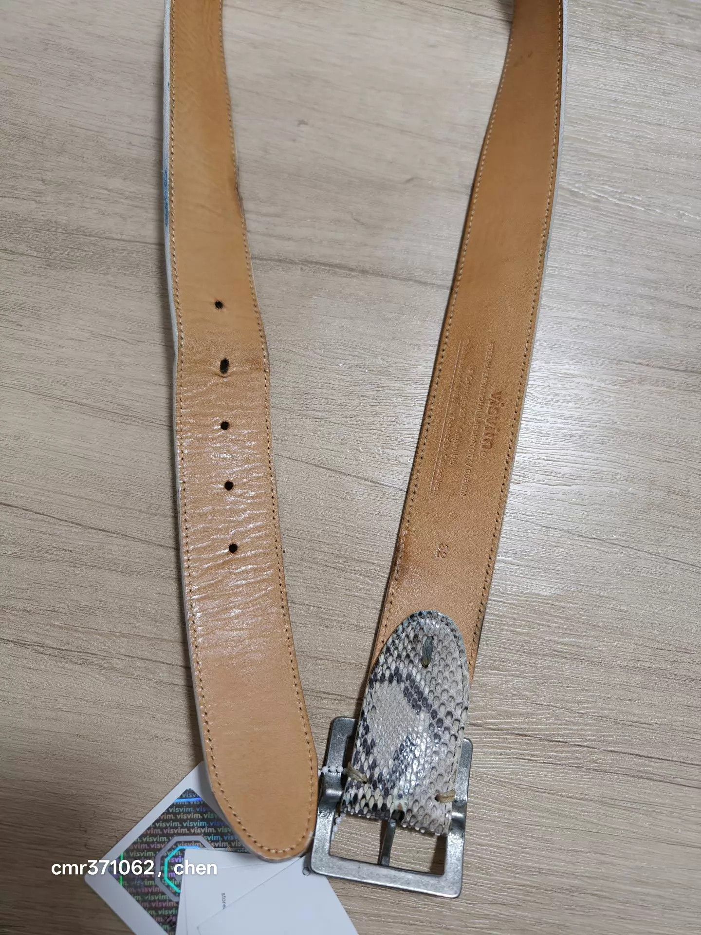 Visvim visvim 20SS 40mm Natural Snake Skin Belt W32 Used Size ONE SIZE - 5 Thumbnail