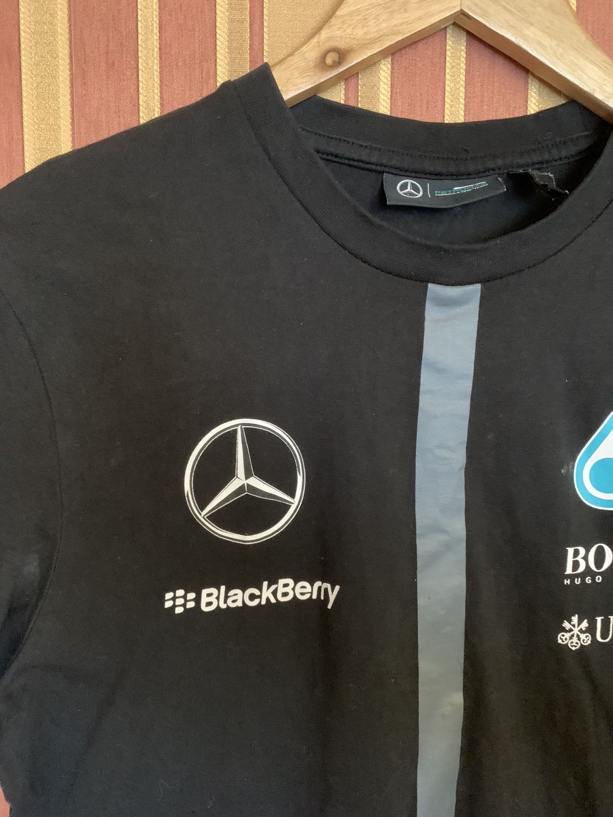 Hugo Boss × Mercedes-Benz Mercedes AMG Petronas F1 black Formula1 T-shirt short sleeve Size US S / EU 44-46 / 1 - 3 Thumbnail