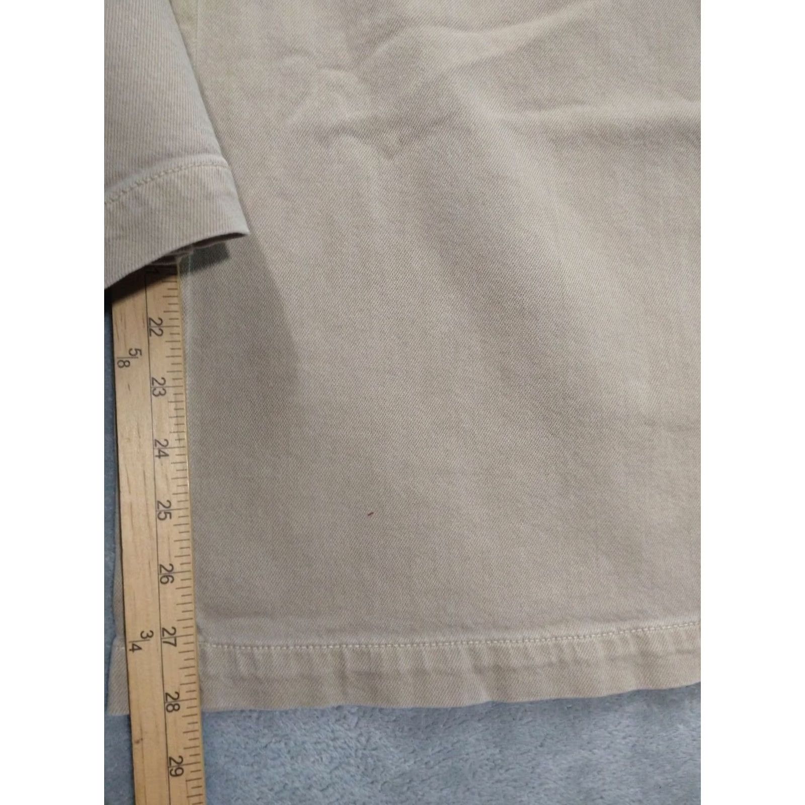 American Eagle Outfitters American Eagle Outfitters Pants Womens 12 Short Super High Rise Wide-Leg Baggy Stretch Chino Beige Twill Cotton Lyocell Jeans Trouser Size 34" / US 12 / IT 48 - 5 Thumbnail