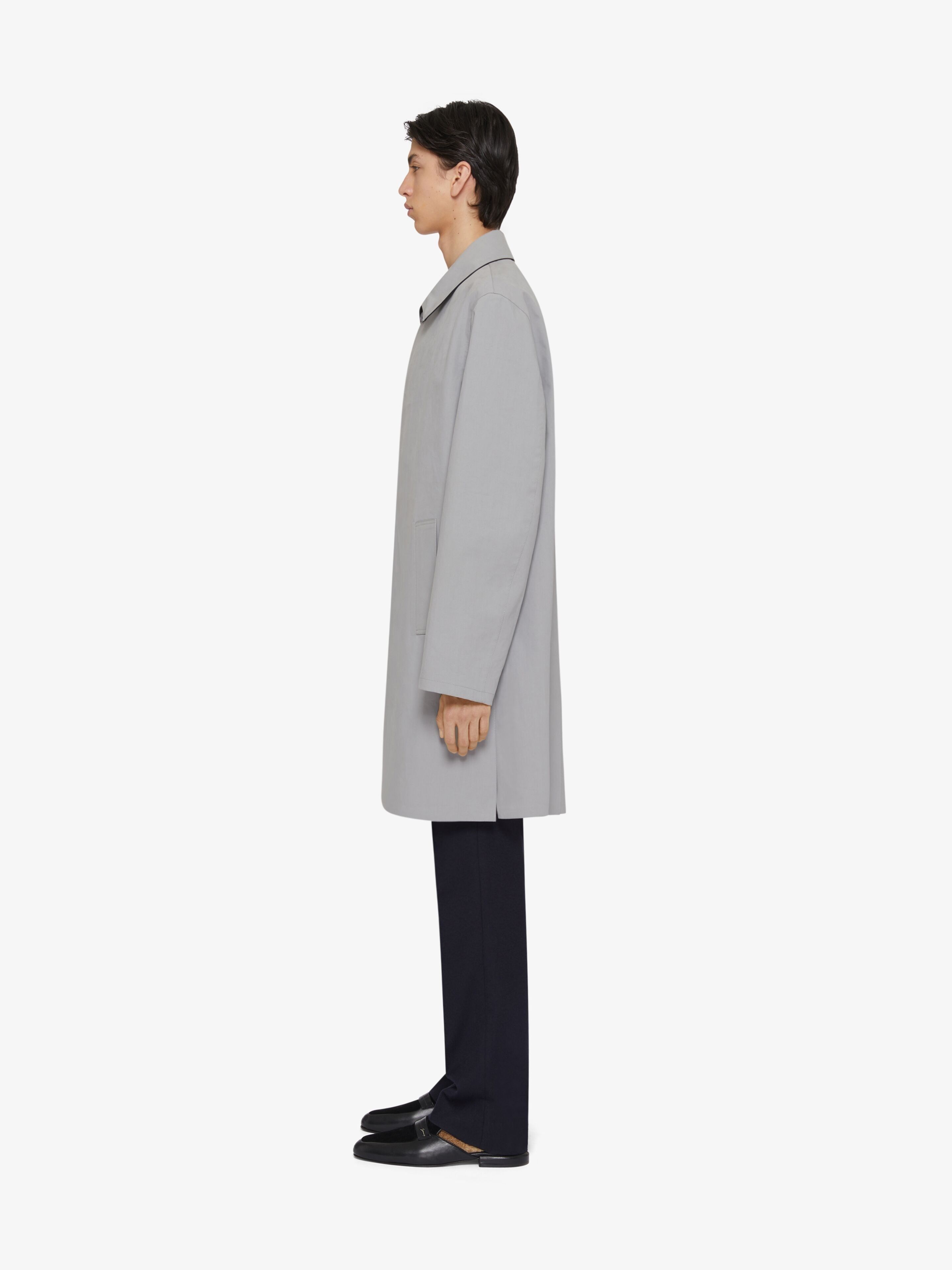 Givenchy o1w1db10925 Trench Coat With Bonded Seam Tapes in Grey Size US XL / EU 56 / 4 - 3 Thumbnail