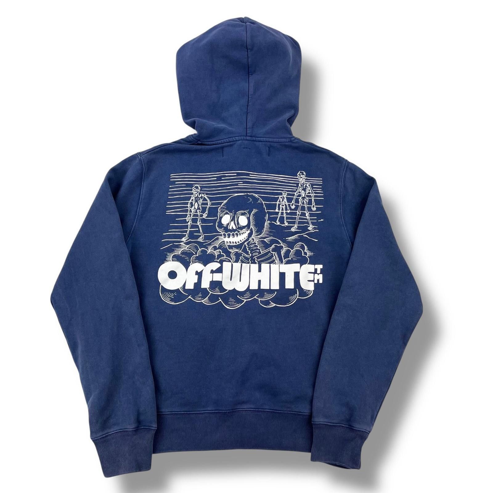 Off-White Off-White Skeletons Blue Hoodie Size US S / EU 44-46 / 1 - 3 Thumbnail
