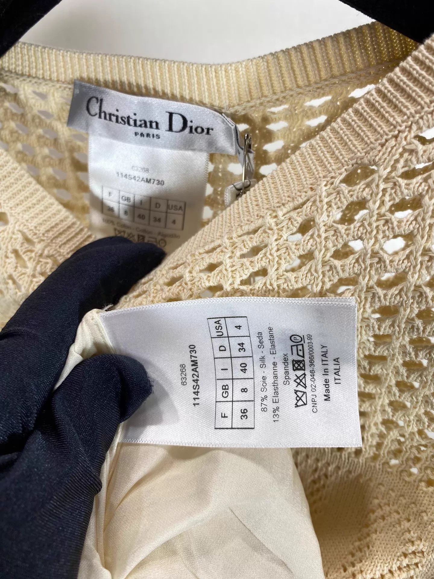 Dior Dior Beige Logo Cutout Tassel Top 36 New with Tags Size XS / US 0-2 / IT 36-38 - 6 Thumbnail