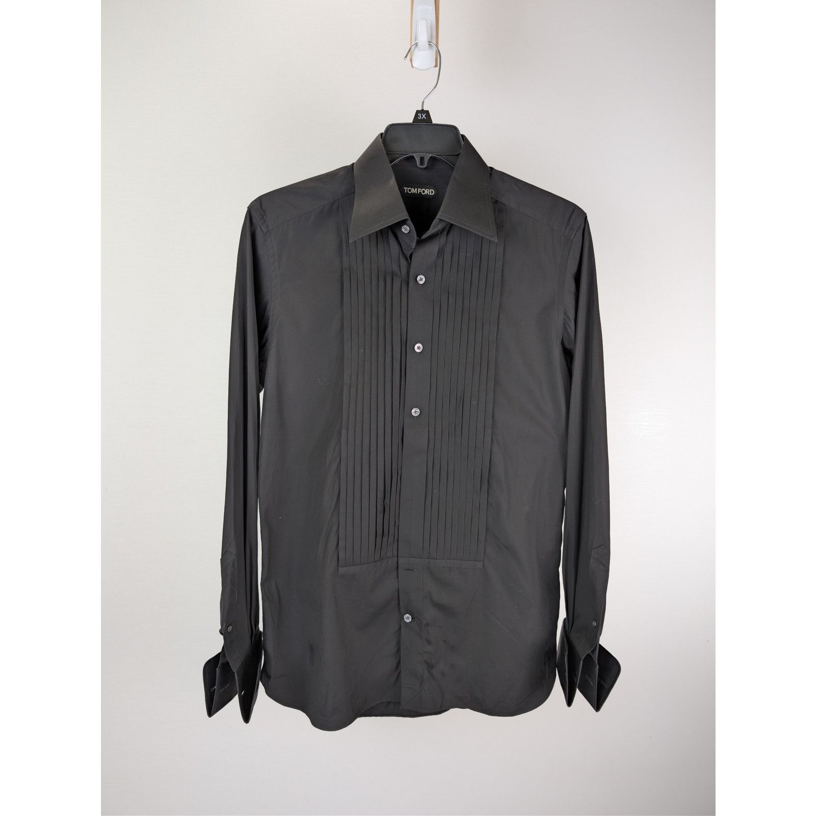 Tom Ford o1rshd1 CC20 Cocktail Voile slim-fit evening shirt in Black Size US M / EU 48-50 / 2 - 1 Thumbnail