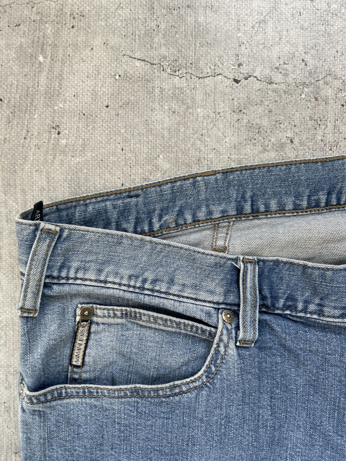 Armani Vintage Armani Jeans Big Logo Denim Pants Size 40 Size US 40 / EU 56 - 8 Thumbnail