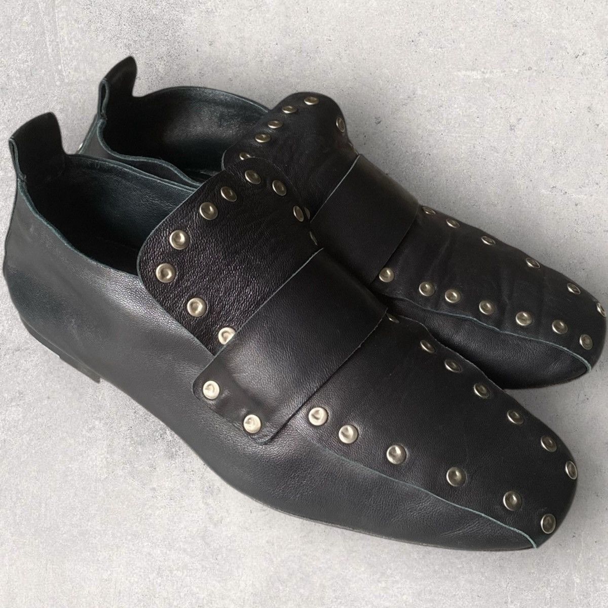 Celine Phoebe Philo Archive Rivet Studded Nappa Leather Shoes Size US 7 / IT 37 - 2 Thumbnail