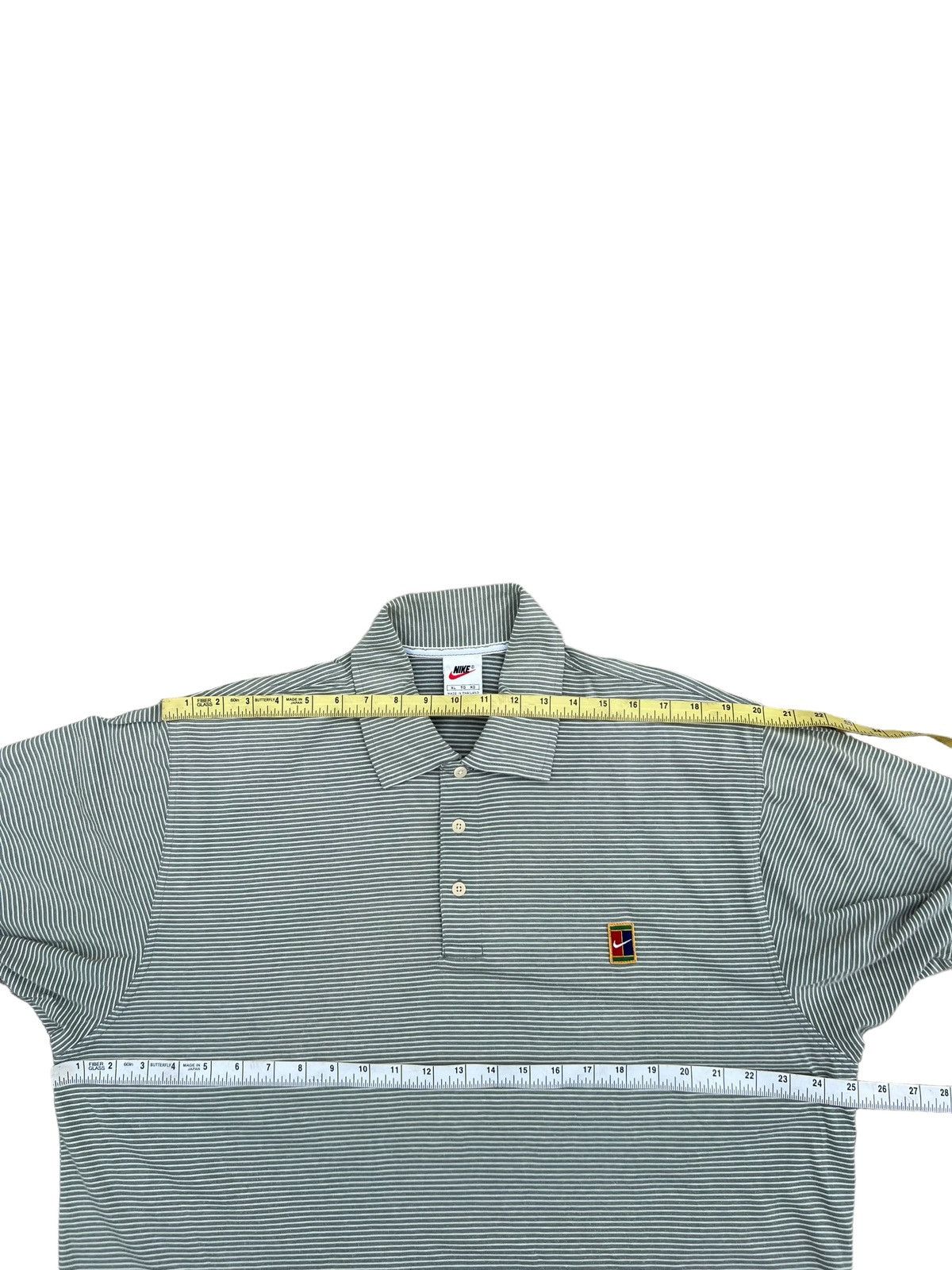 Nike Vintage 90s Nike Tennis Court Striped Polo Shirt Size US XL / EU 56 / 4 - 3 Thumbnail