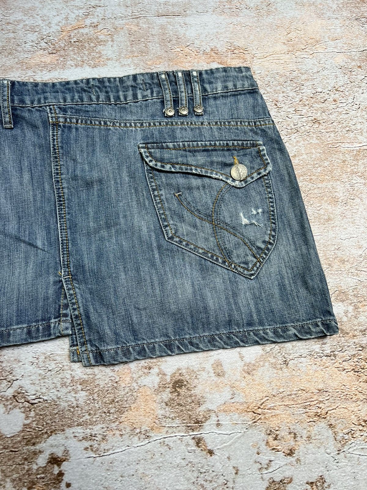 If Six Was Nine × Japanese Brand Vintage Japanese denim asymmetrical mini skirt Size 28" / US 6 / IT 42 - 5 Thumbnail