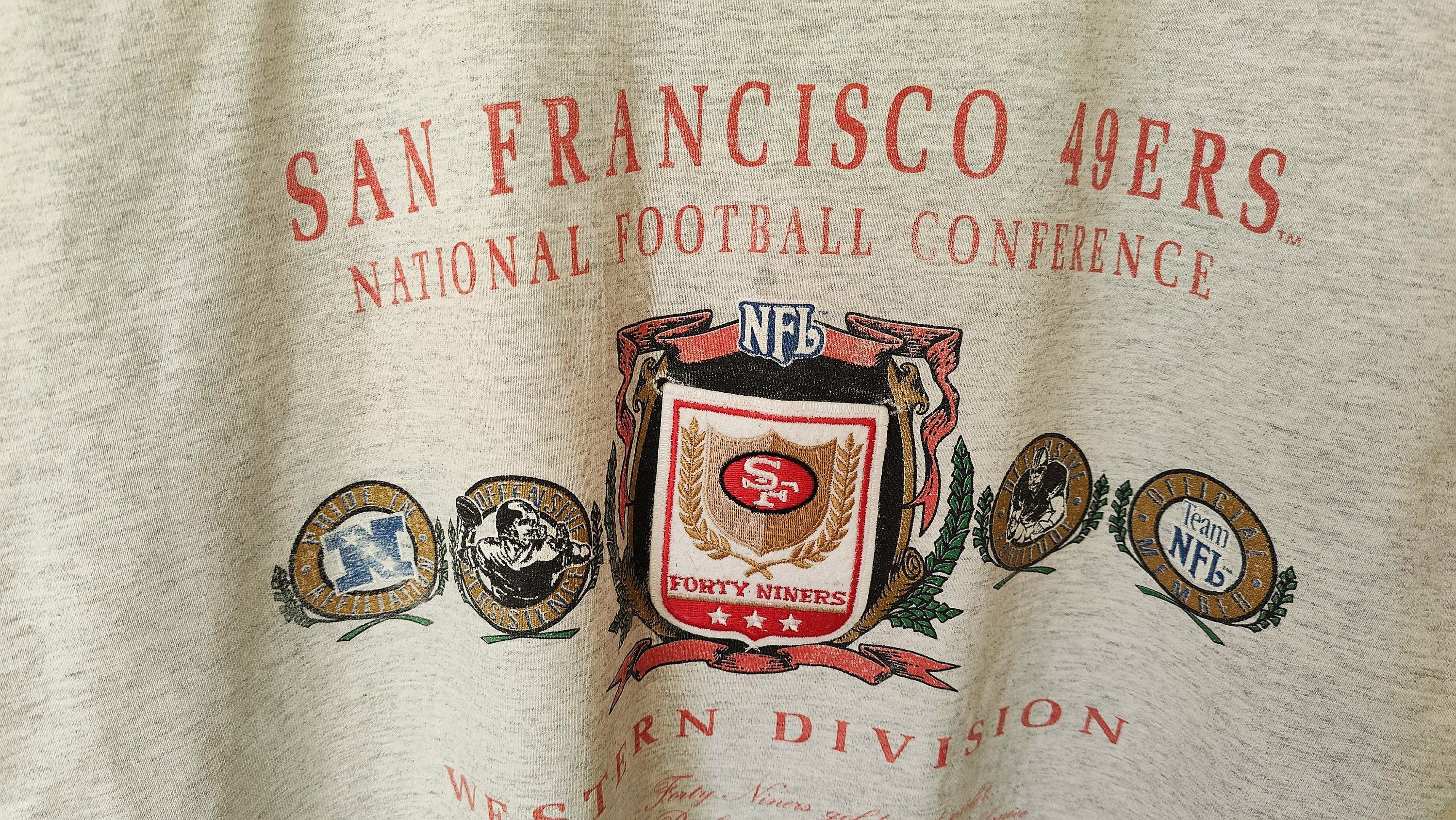 NFL San Francisco 49ers x Nutmeg Mills Vintage NFL 90s Tshirt Size US XL / EU 56 / 4 - 6 Thumbnail