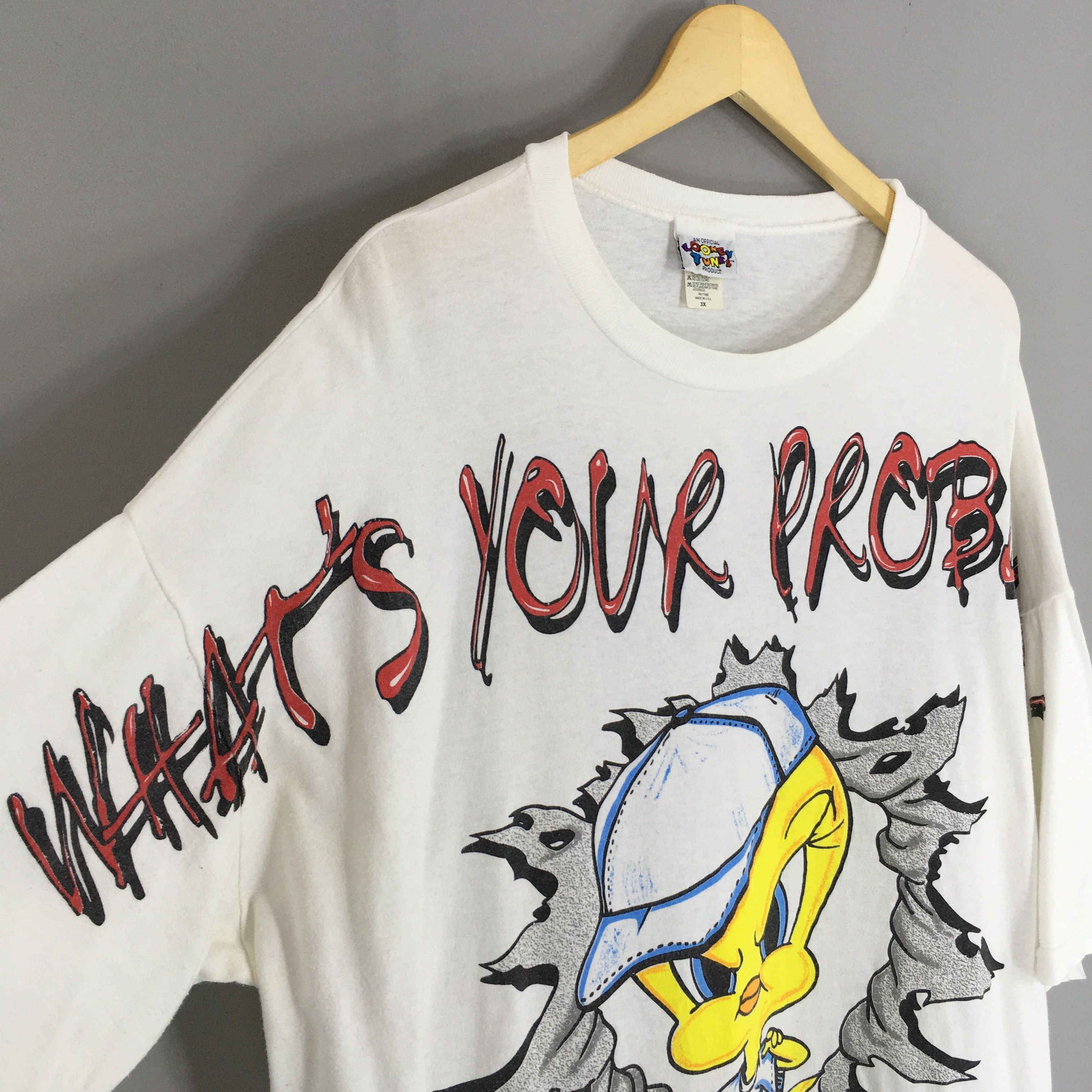Cartoon Network Vintage 90s Looney Tunes Tweety Bird T Shirt 3XLarge Size US XXL / EU 58 / 5 - 3 Thumbnail