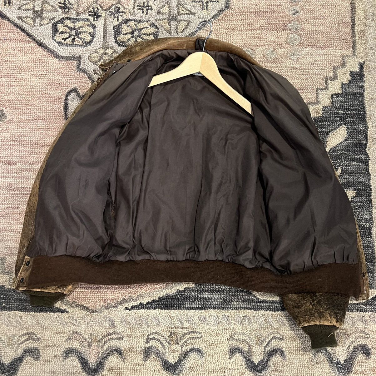 Vintage Vintage flight leather jacket Size US L / EU 52-54 / 3 - 12 Thumbnail