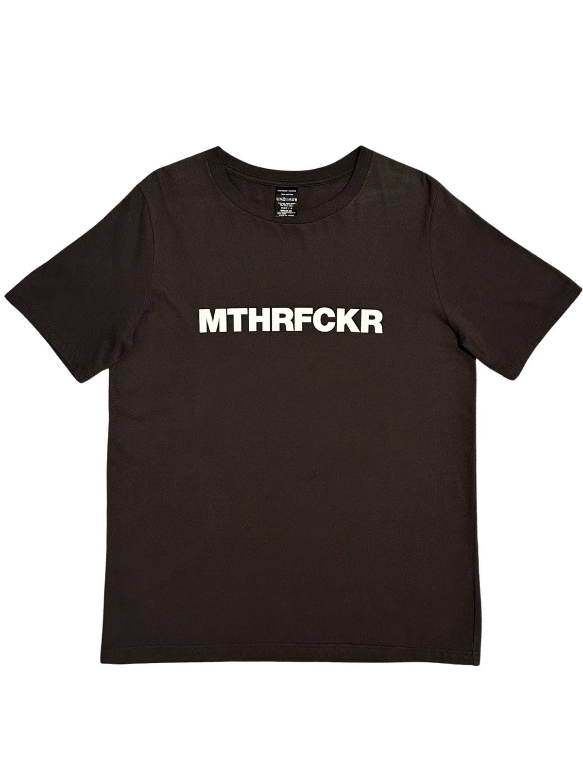 image of Number N Ine Number (N)Ine “Mthrfckr” Tee Size 3 in Dark Brown, Men's