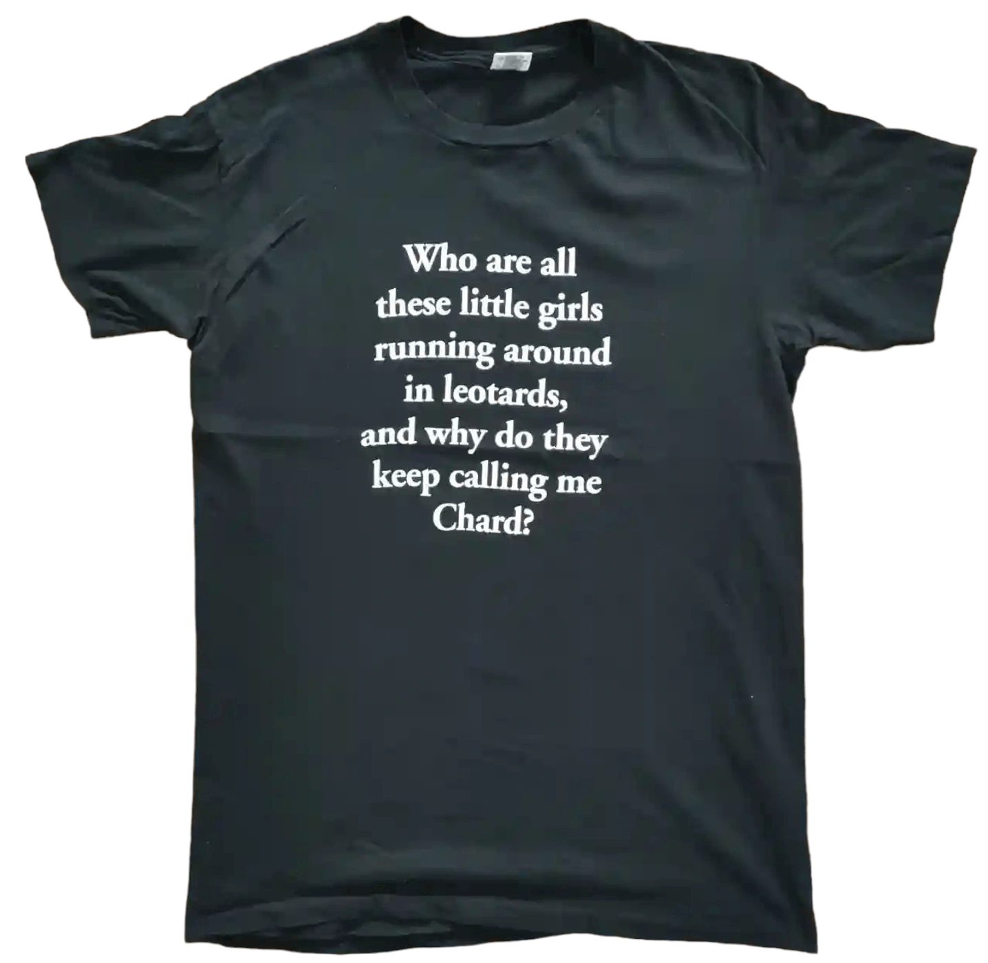 image of Hanes x Humor Vintage Single Stitch Humor Wording T in Black, Men's (Size Medium)
