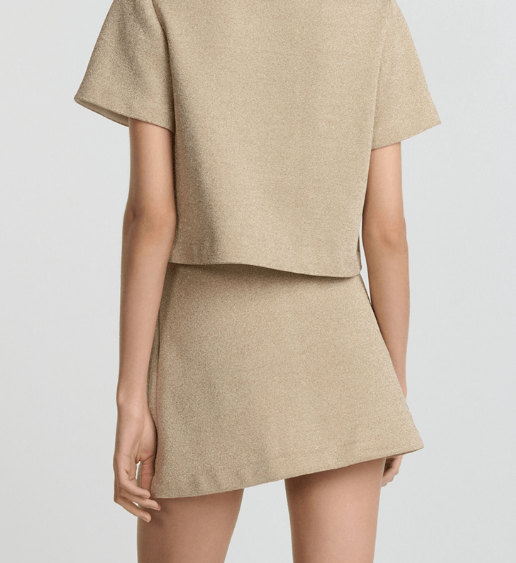 Dior o1w1db10326 514J25 Mini Skirt in Gold Size 30" / US 8 / IT 44 - 6 Thumbnail