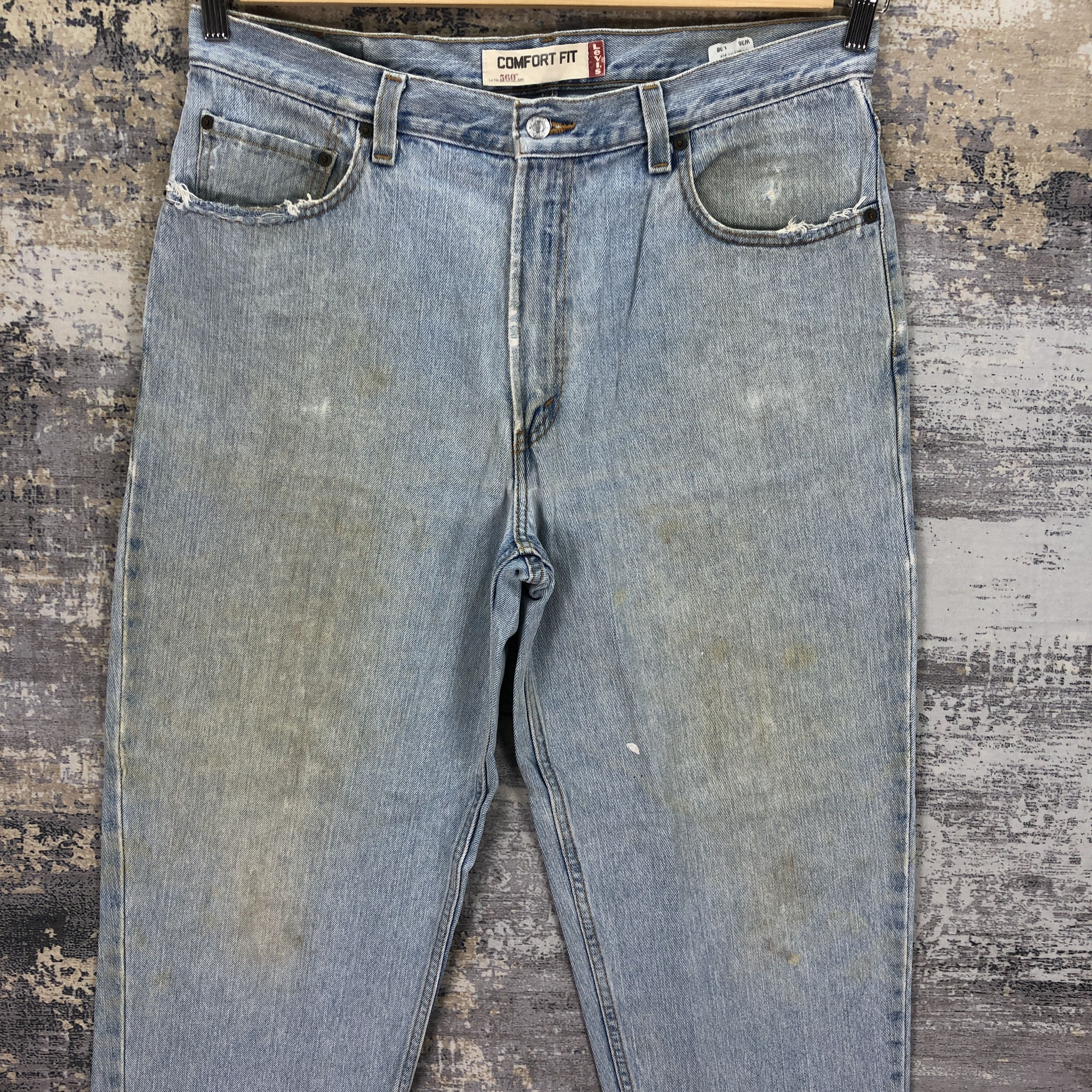 Levi's Vintage Y2k Levis 560 Light Wash Jeans Levi's Sunfaded Denim Size US 36 / EU 52 - 3 Thumbnail