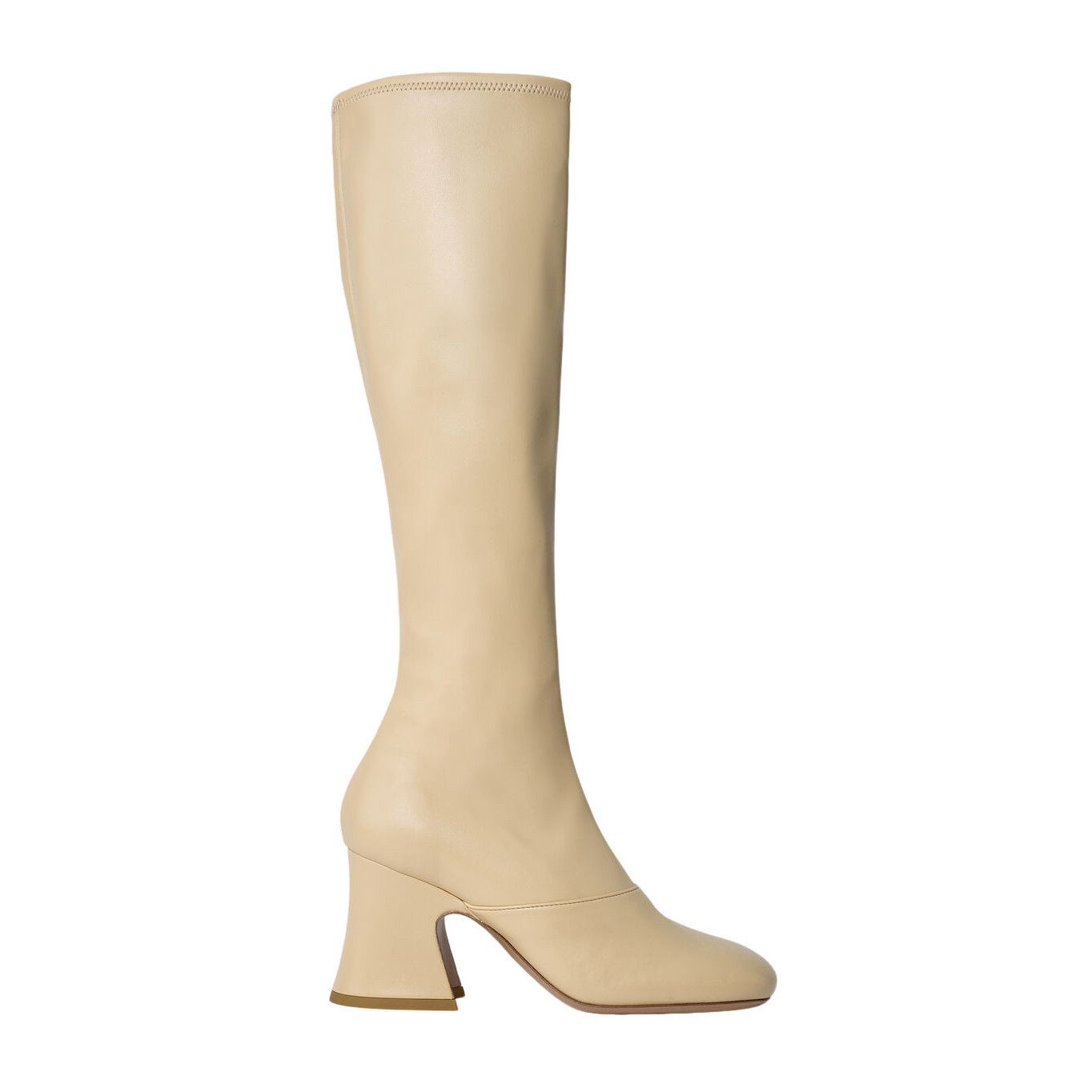 Chloe Beige Leather Boots New )
