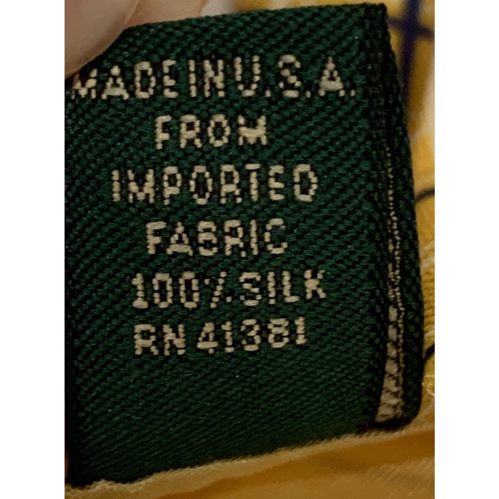 Ralph Lauren Lauren Ralph Lauren LRL Tie Necktie 100% Silk Yellow Mens Tie Pre-owned Size ONE SIZE - 4 Thumbnail