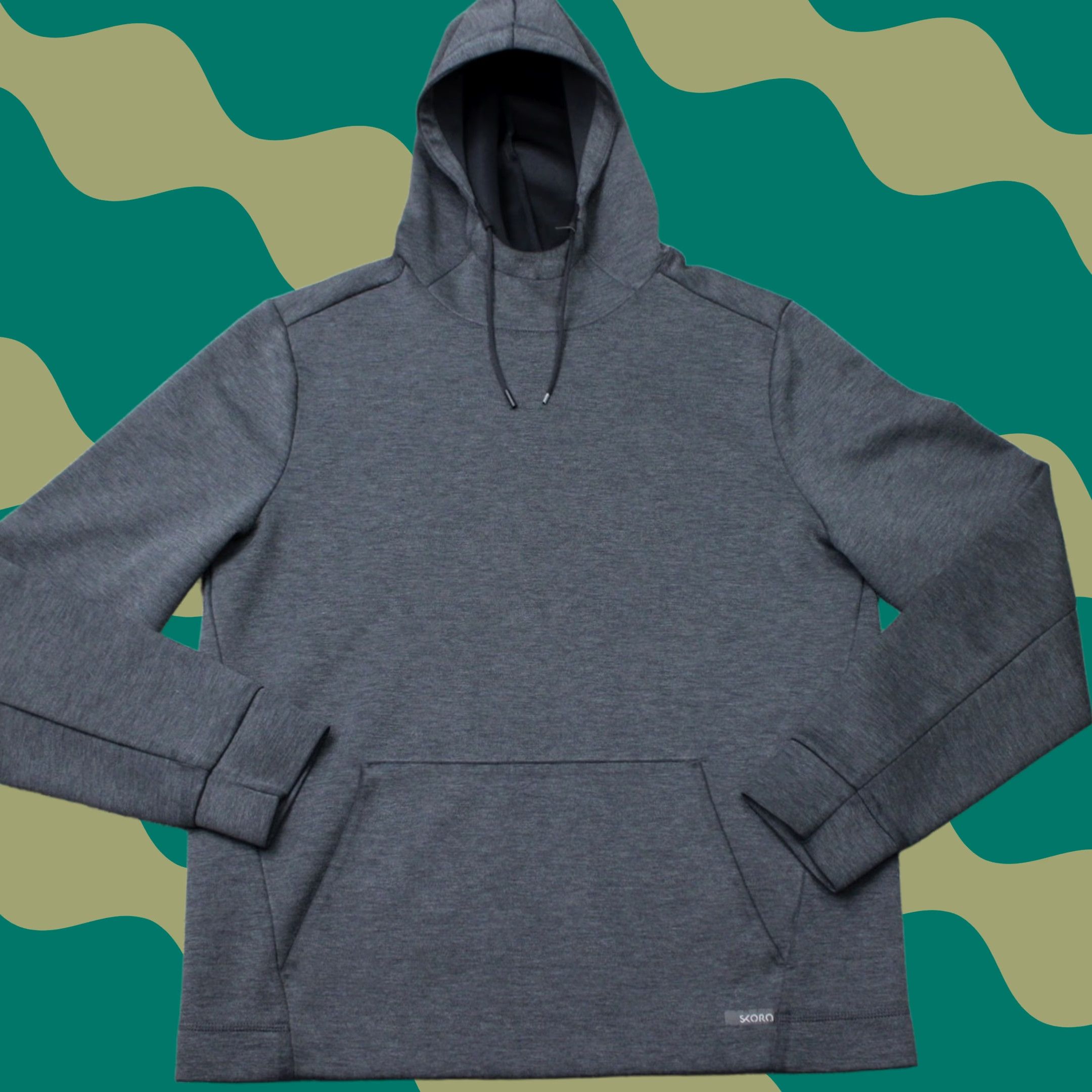 Vintage Skora Hoodie Mens Large Gray Qwick Dry Stretch Hooded Sweatshirt Pullover Size US L / EU 52-54 / 3 - 1 Thumbnail