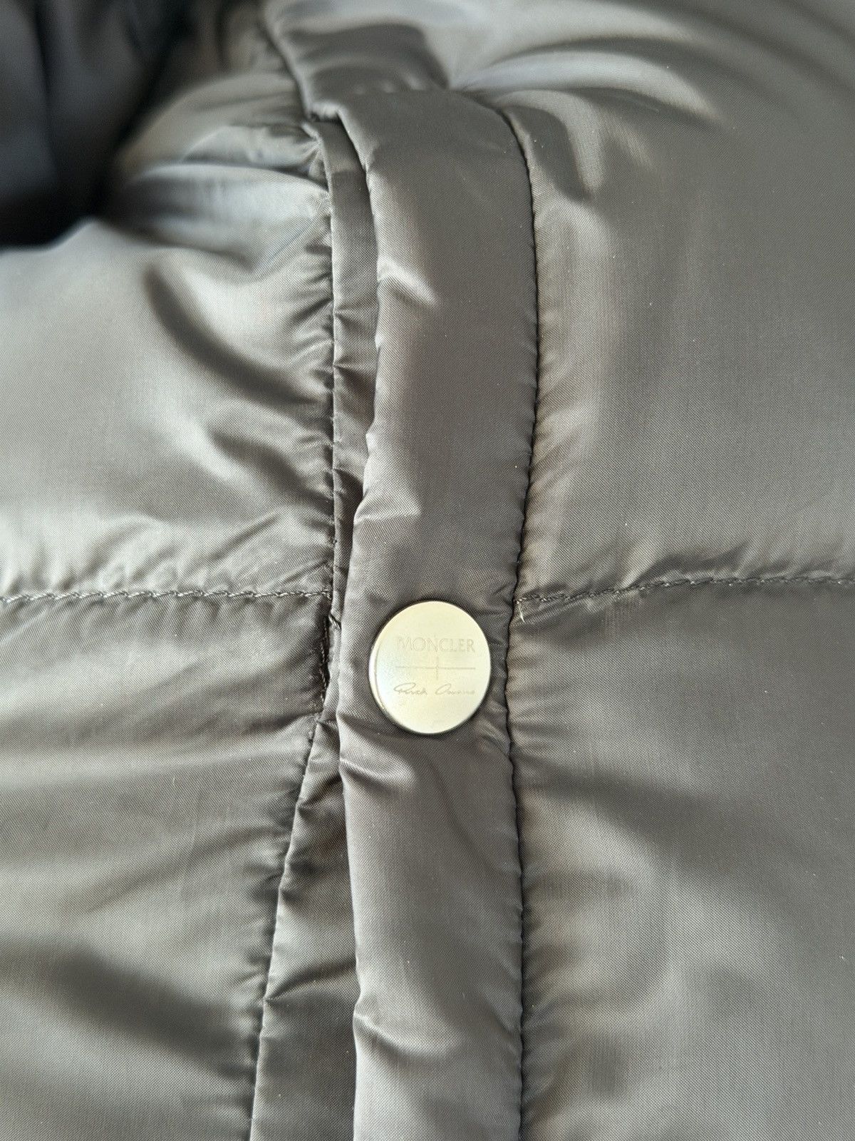 Moncler × Rick Owens Cyclopic Genuine Shearling Trim Down Puffer Jacket Black 4 Size US XL / EU 56 / 4 - 7 Thumbnail