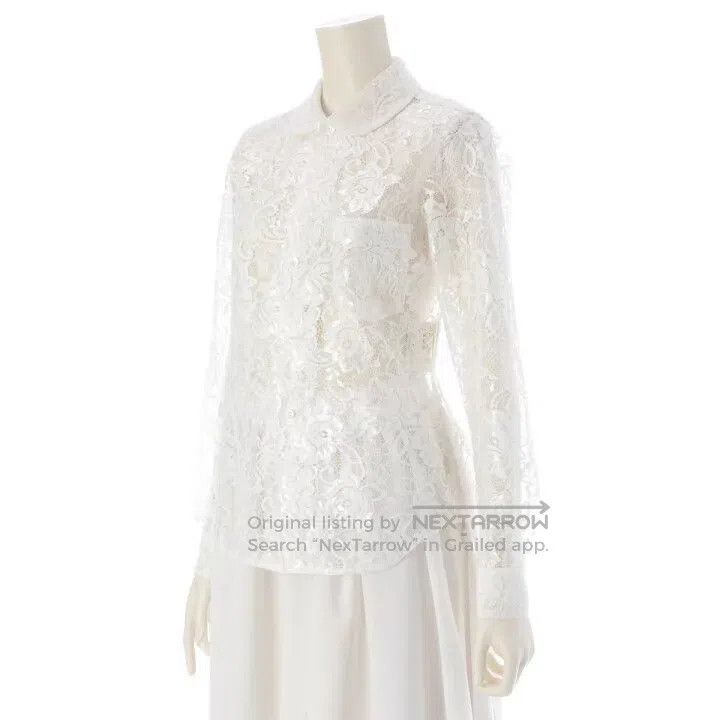 Comme des Garcons Comme des Garcons Vintage white lace long-sleeved shirt Size XS / US 0-2 / IT 36-38 - 2 Thumbnail