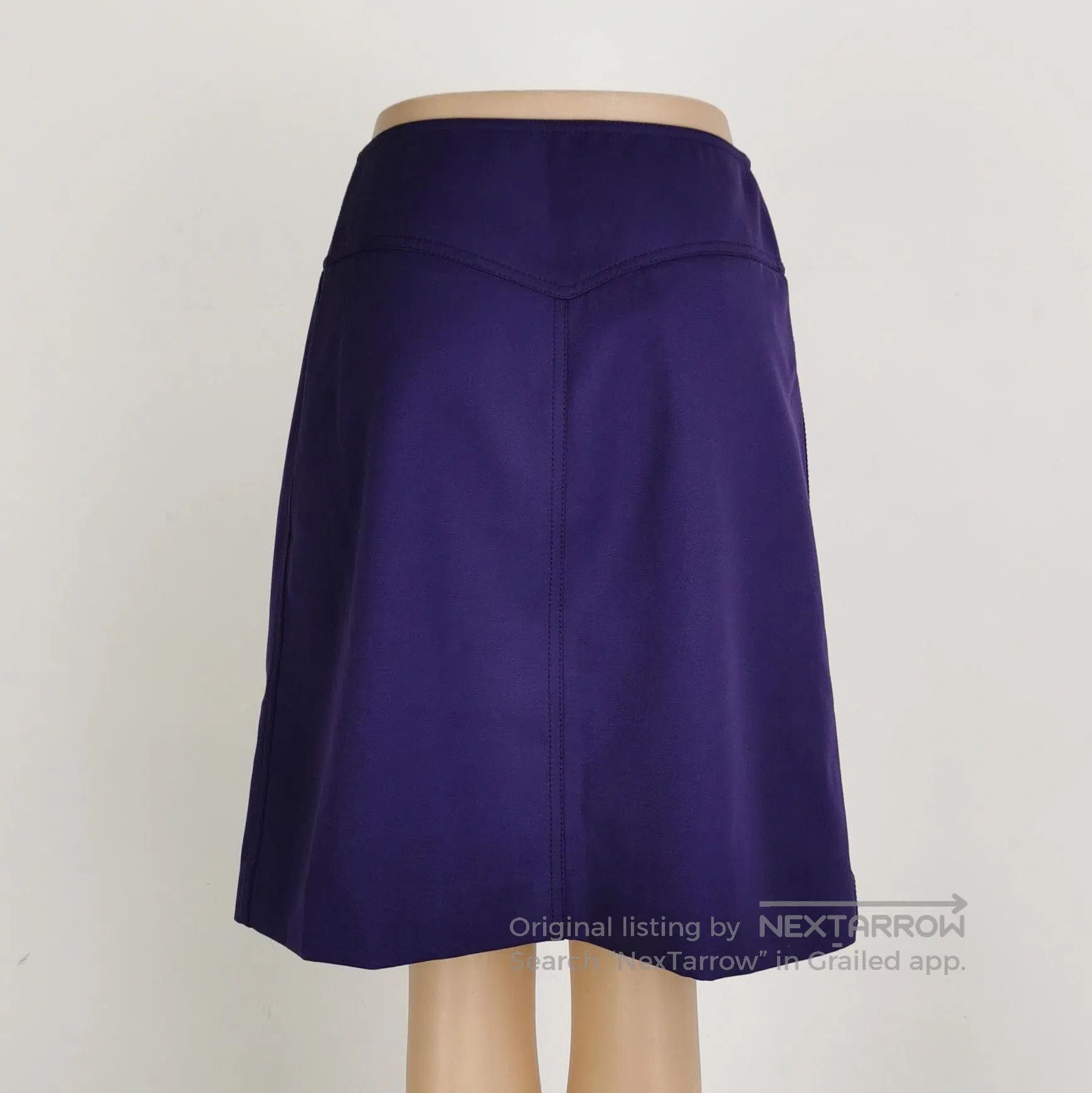 Prada Prada Purple Wool Skirt with Button Detail . Size 37" - 3 Thumbnail