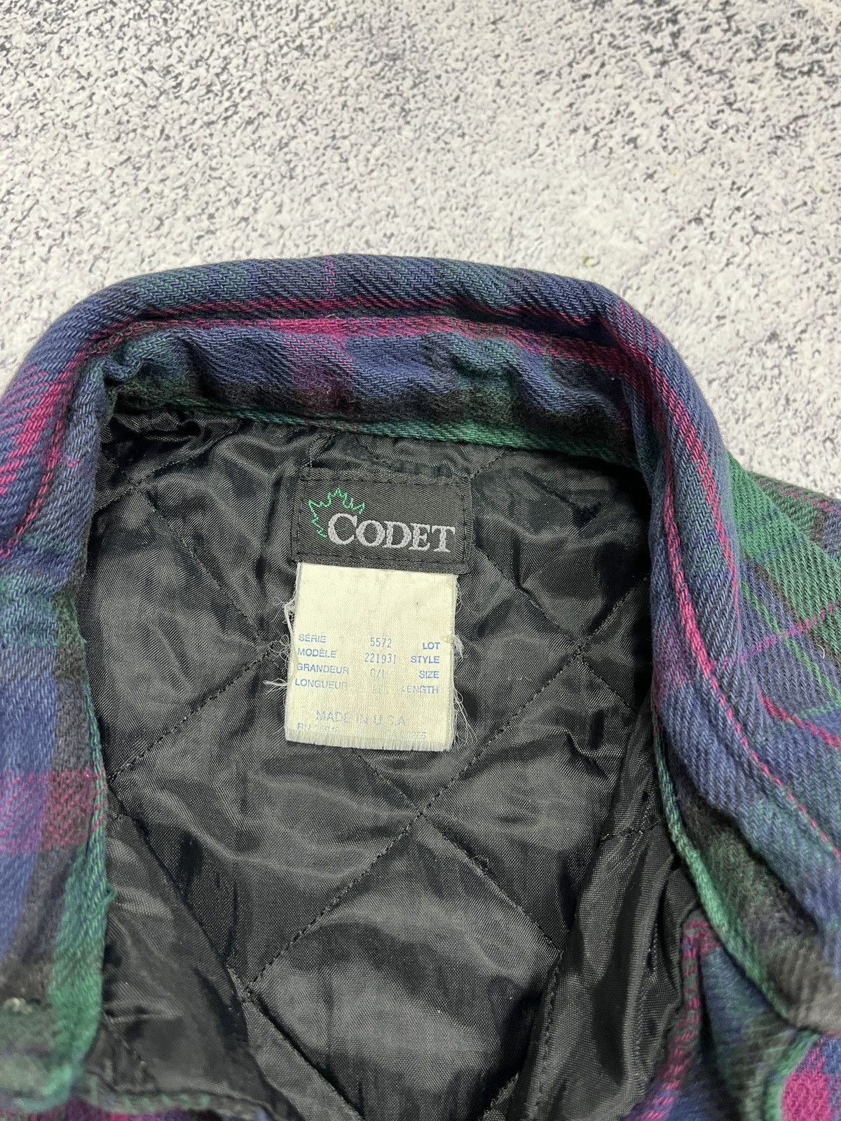 Flannel × Vintage Vintage 90’s Codet Made in USA Flannel Plaid Shirt Jacket Size US L / EU 52-54 / 3 - 8 Thumbnail