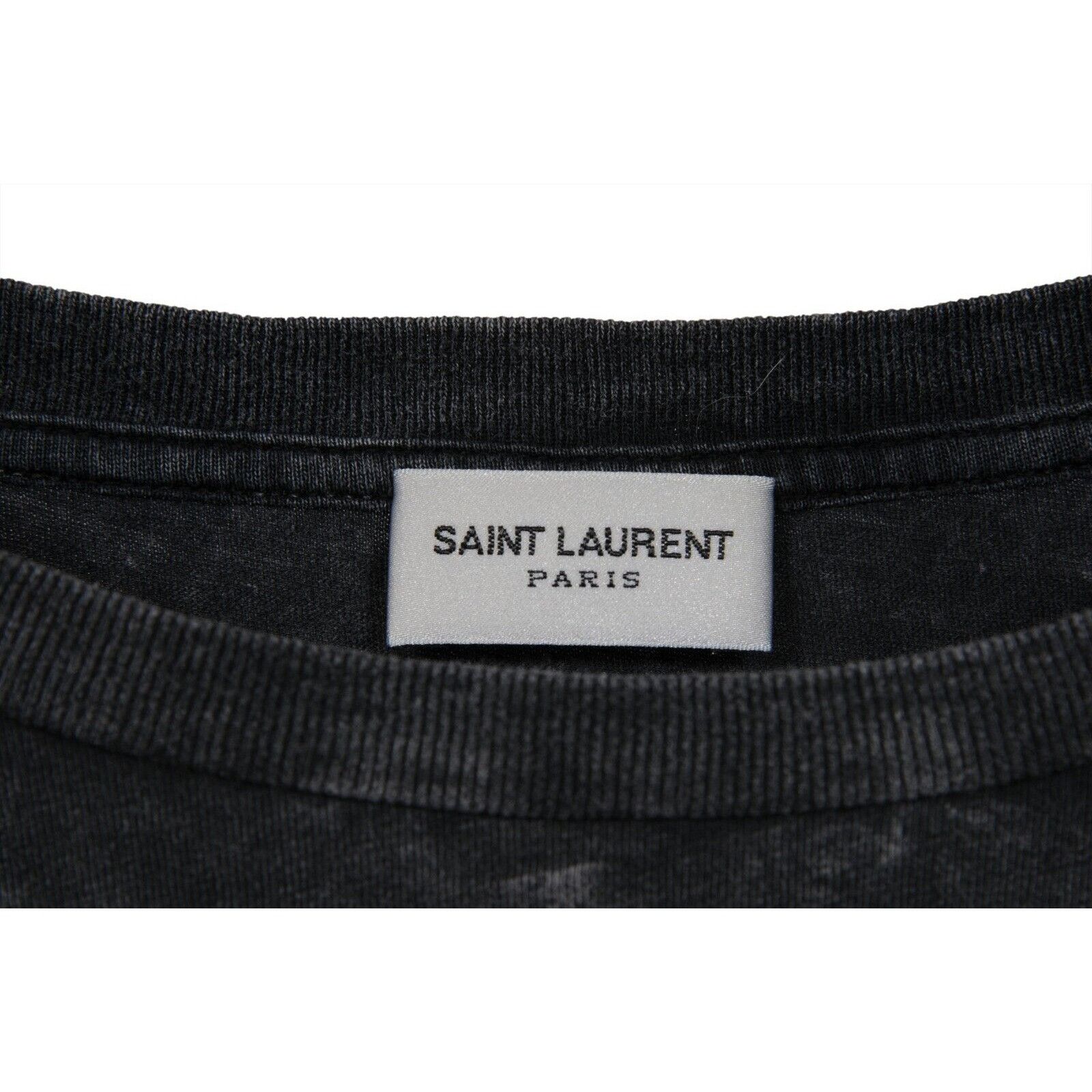 Saint Laurent Paris Y University Logo T Shirt Gray Size US L / EU 52-54 / 3 - 4 Thumbnail