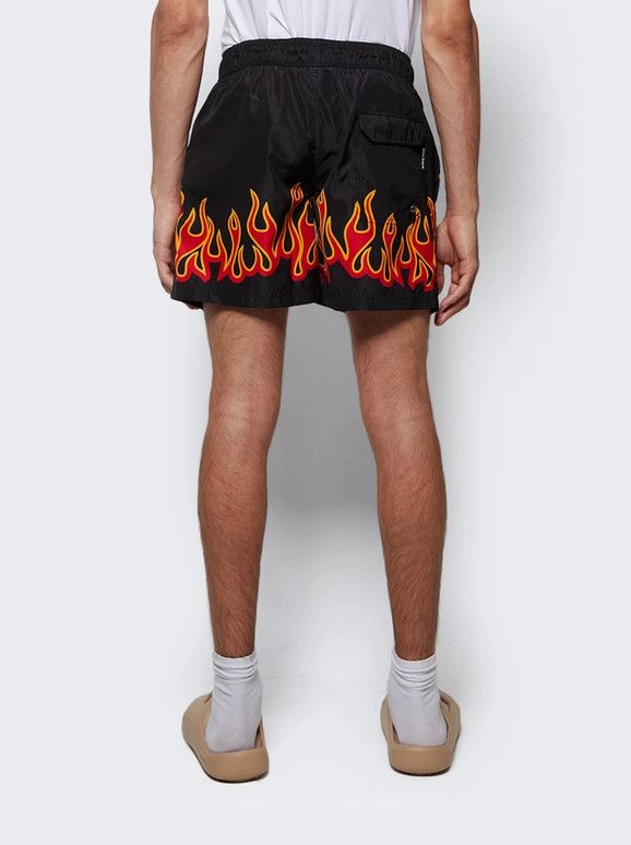 Palm Angels o1gr1nt0425 Burningflames Print Swimshort in Black Size US 28 / EU 44 - 5 Thumbnail