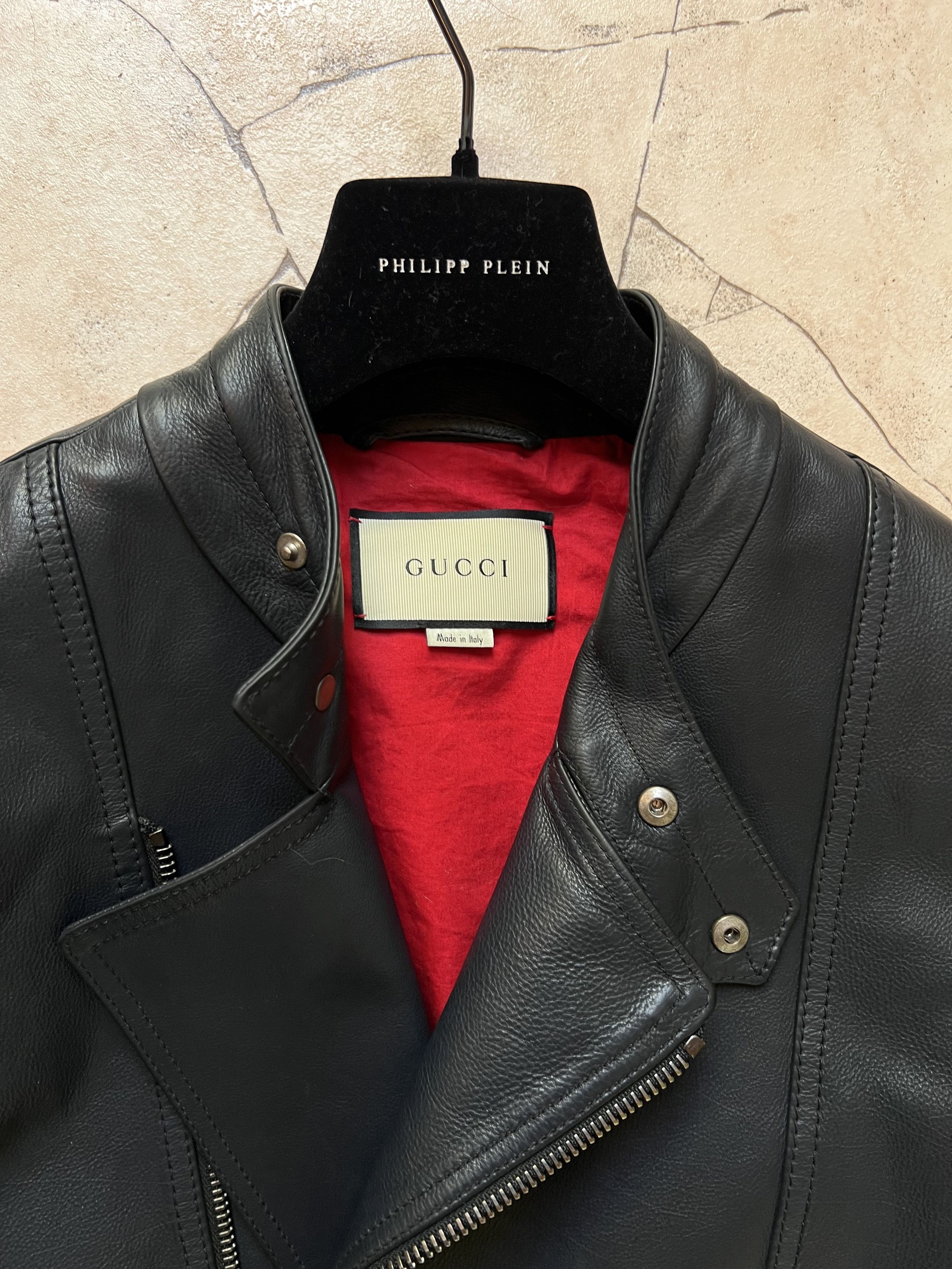 Gucci Gucci Leather Jacket Blue Size US M / EU 48-50 / 2 - 2 Thumbnail