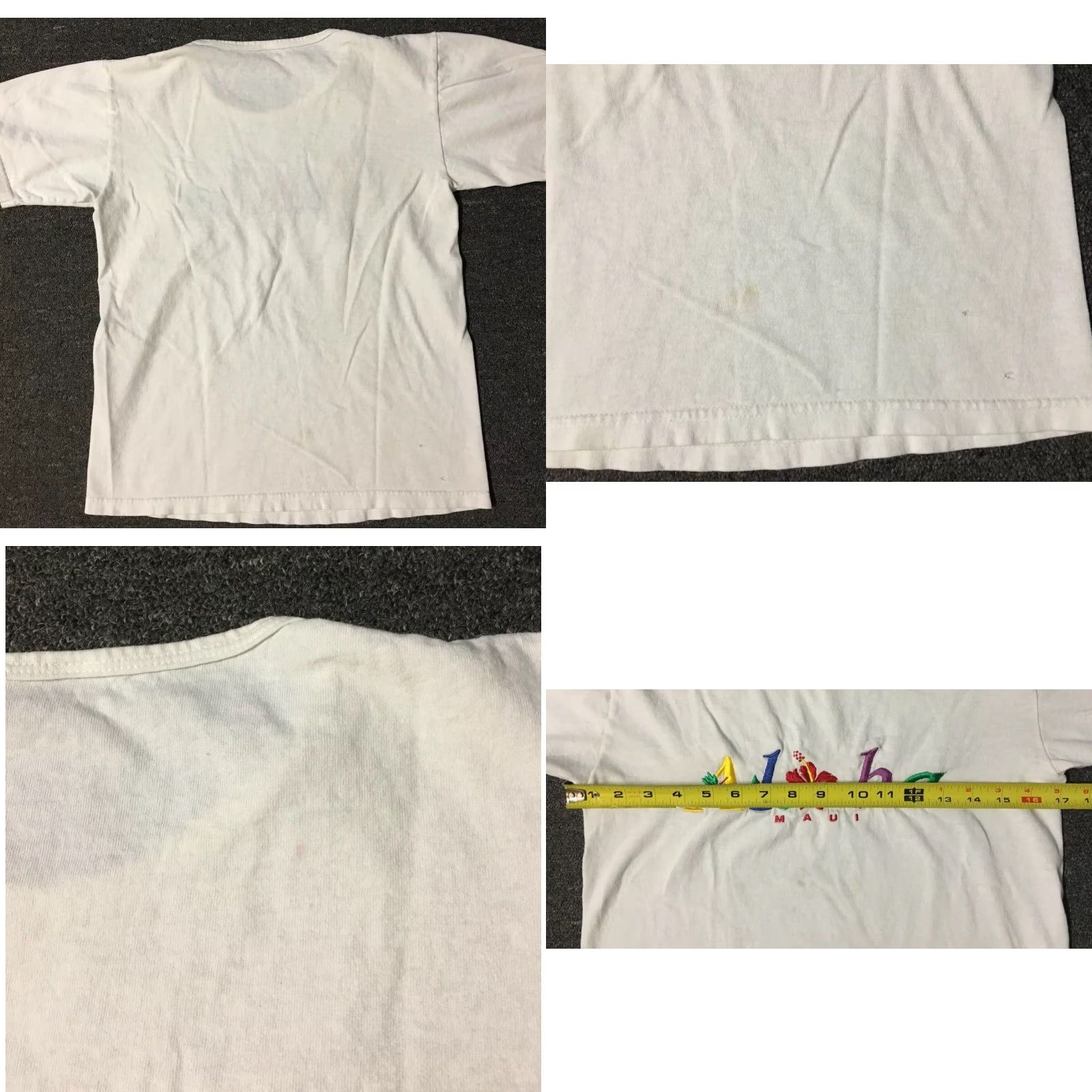 ALOHAS VINTAGE Maui Hawaii Aloha Shirt S White 90s Grunge Surf Ocean USA Women's T-Shirt Size S / US 4 / IT 40 - 8 Thumbnail