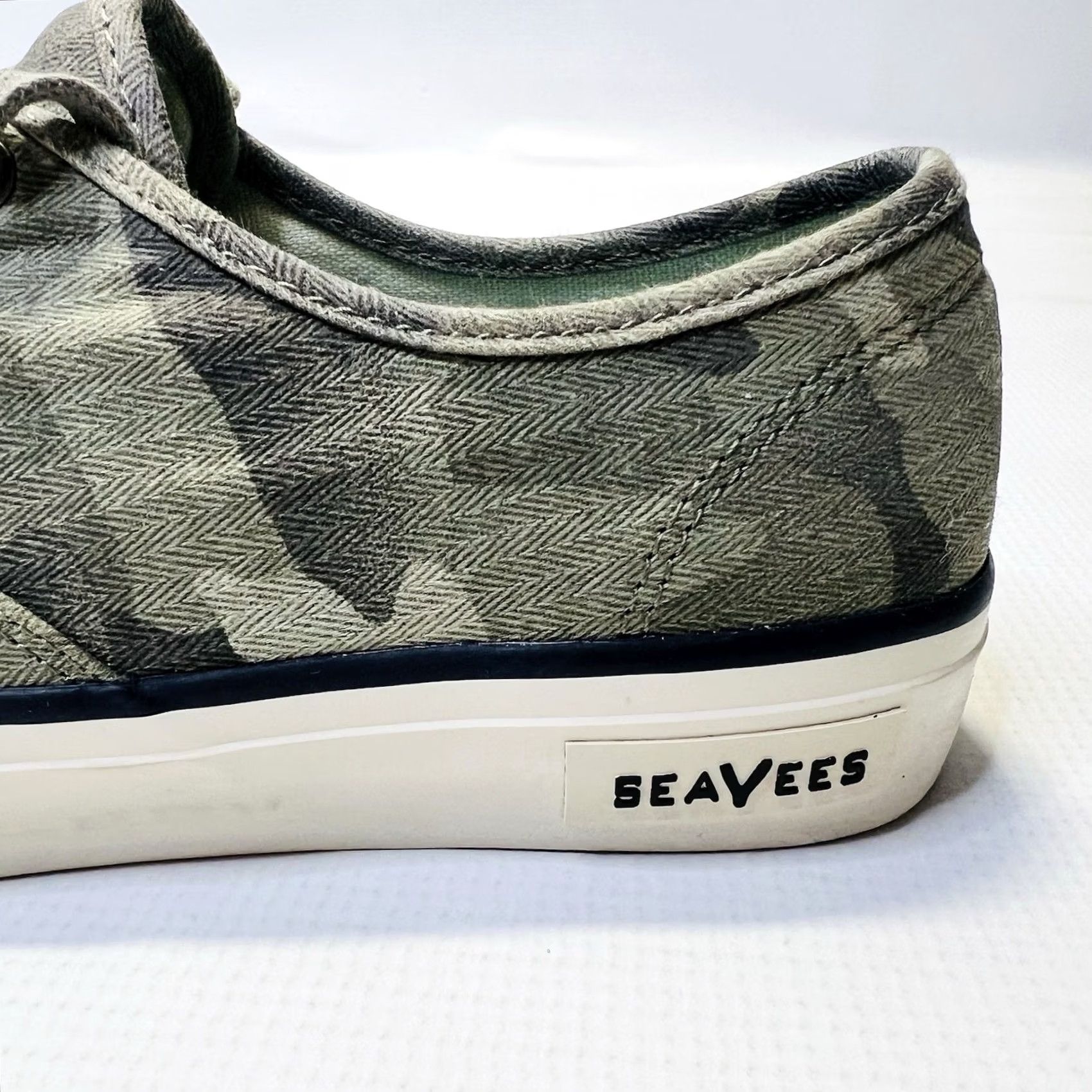 SeaVees Seavess Legend Sneakers Womens 8.5 Saltwash Herringbone Twill Camo Lace Up Size US 9 / IT 39 - 6 Thumbnail
