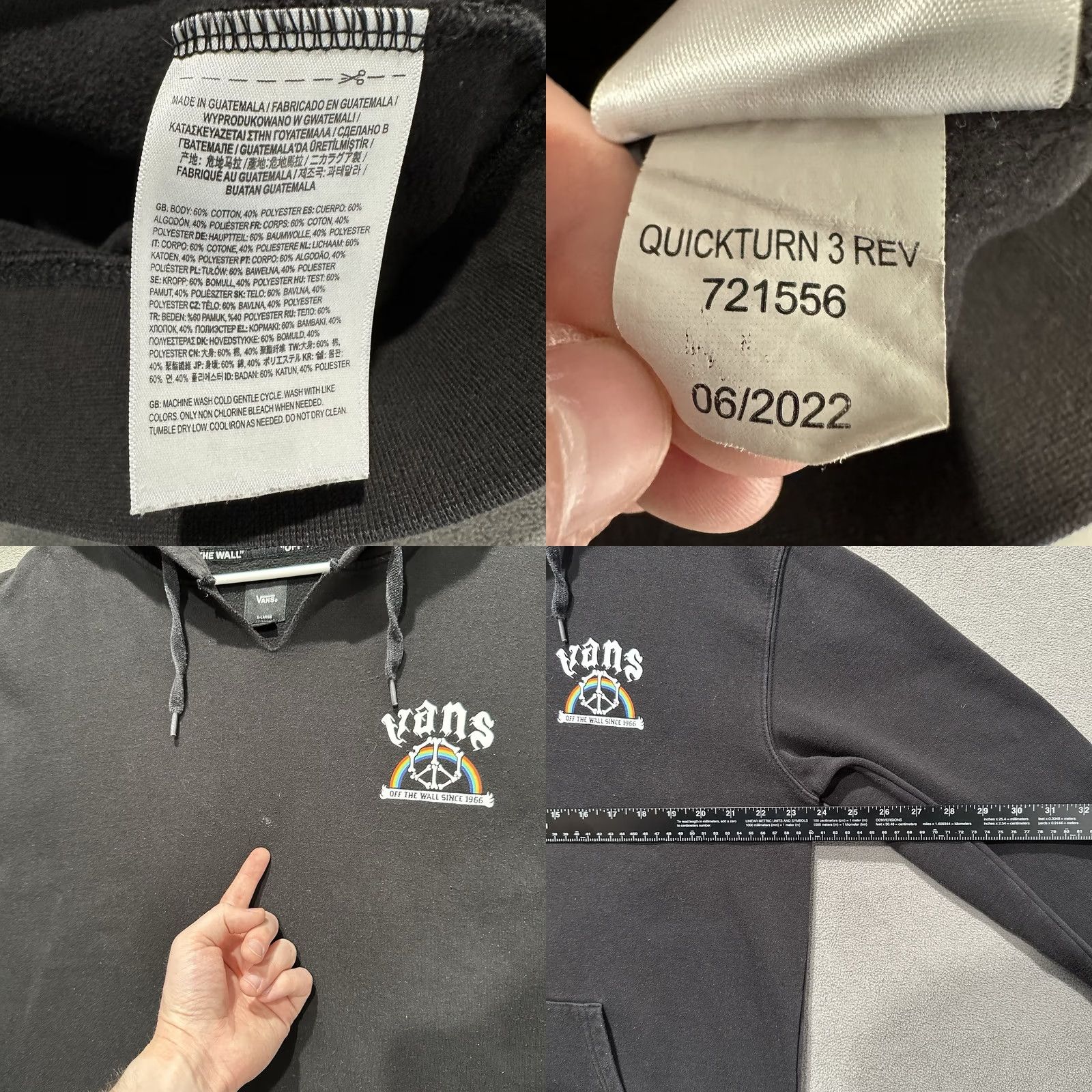 Vans VANS Hoodie Mens XL Black Dark Times Skull Pullover Hooded Women's? Size US XL / EU 56 / 4 - 8 Thumbnail