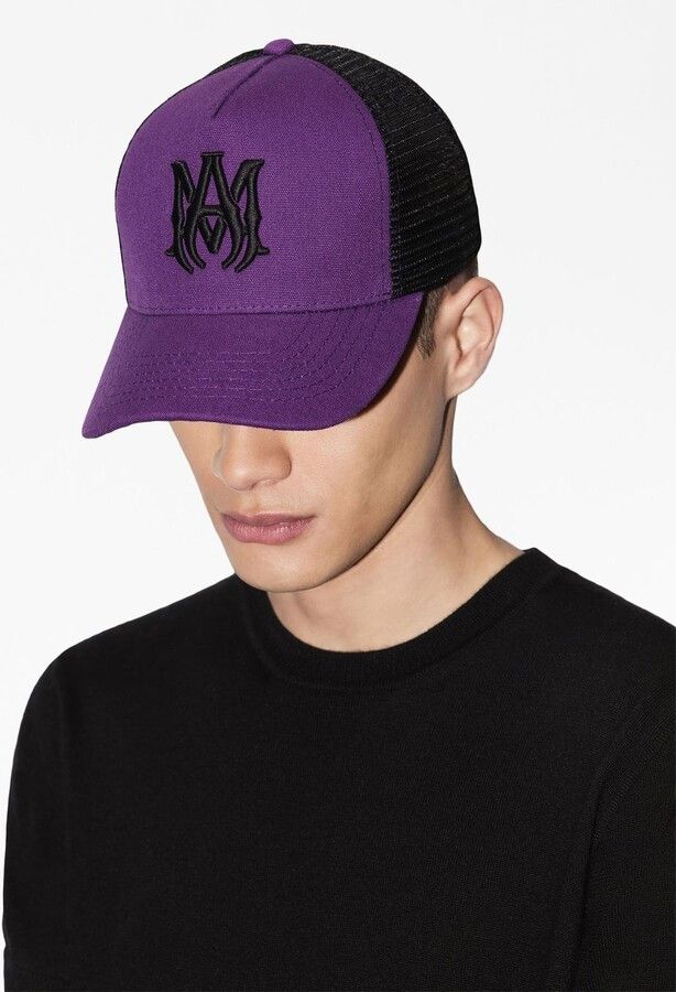 Amiri oc11z0225 Size: OS / MA Trucker Hat / Cap in Black/Purple Size ONE SIZE - 4 Thumbnail