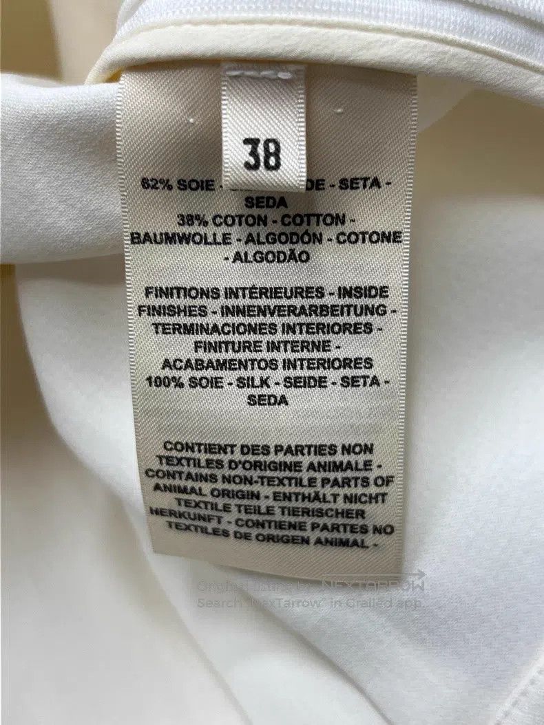 Hermes Hermes Pure mulberry silk white round neck long sleeve top Size XS / US 0-2 / IT 36-38 - 5 Thumbnail