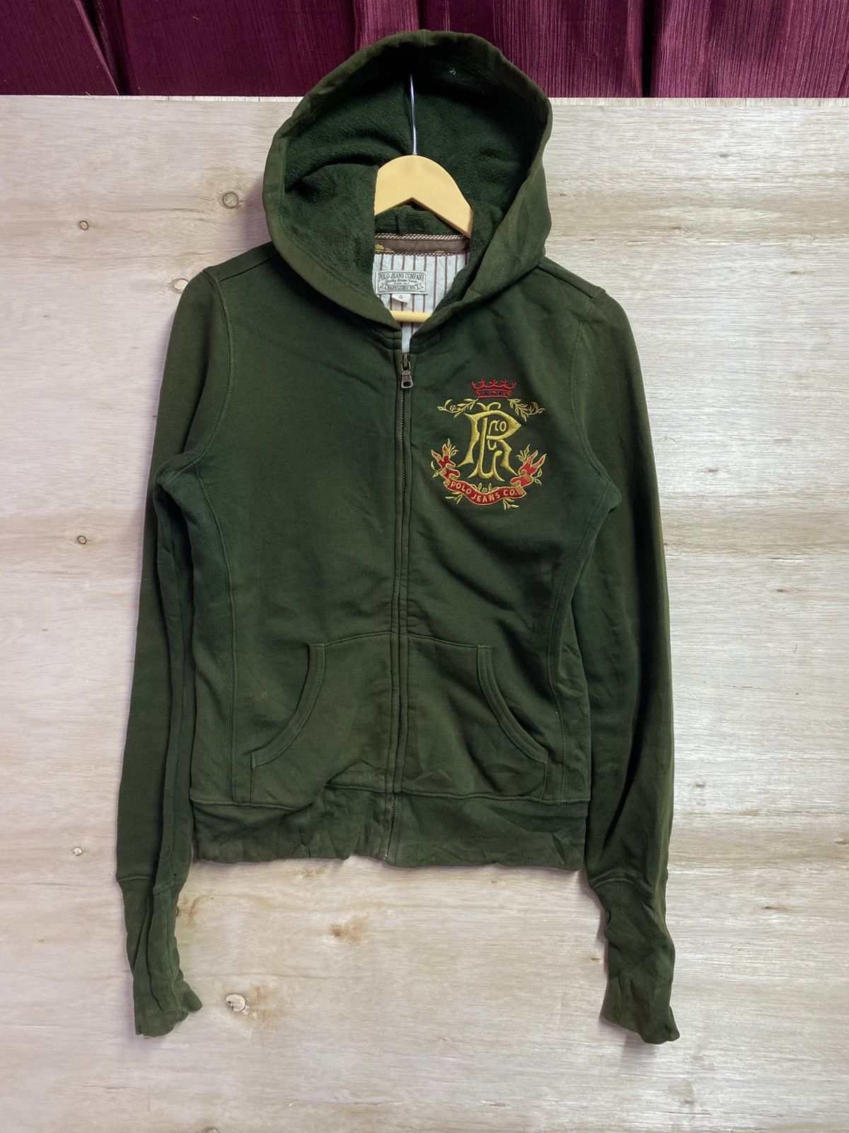 Polo Ralph Lauren vintage Polo Jeans by Ralph Lauren green full-zip hoodie Size US S / EU 44-46 / 1 - 1 Thumbnail